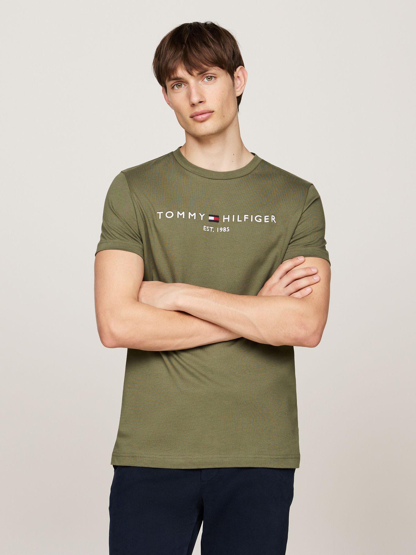 Polera Cotton Con Logo Slim F Verde Tommy Hilfiger-0