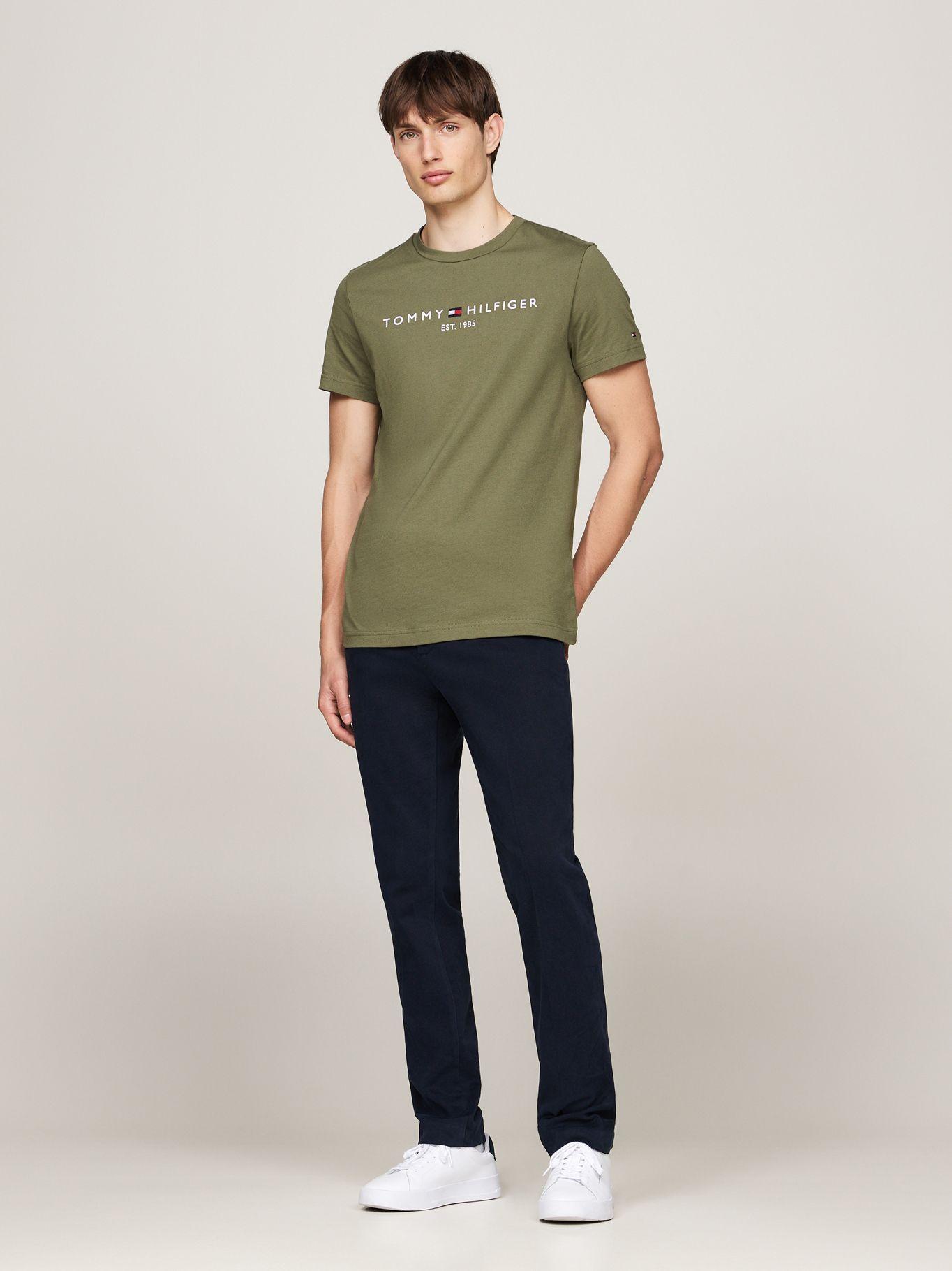 Polera Cotton Con Logo Slim F Verde Tommy Hilfiger-1