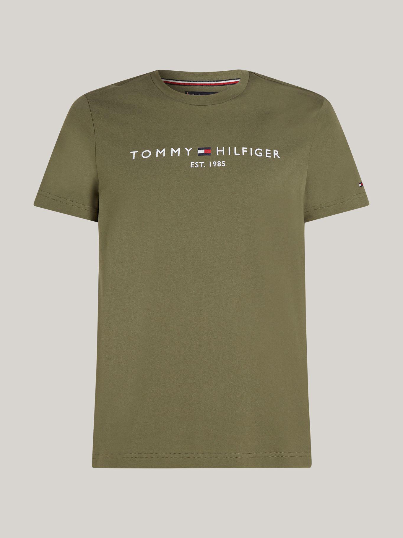 Polera Cotton Con Logo Slim F Verde Tommy Hilfiger-4