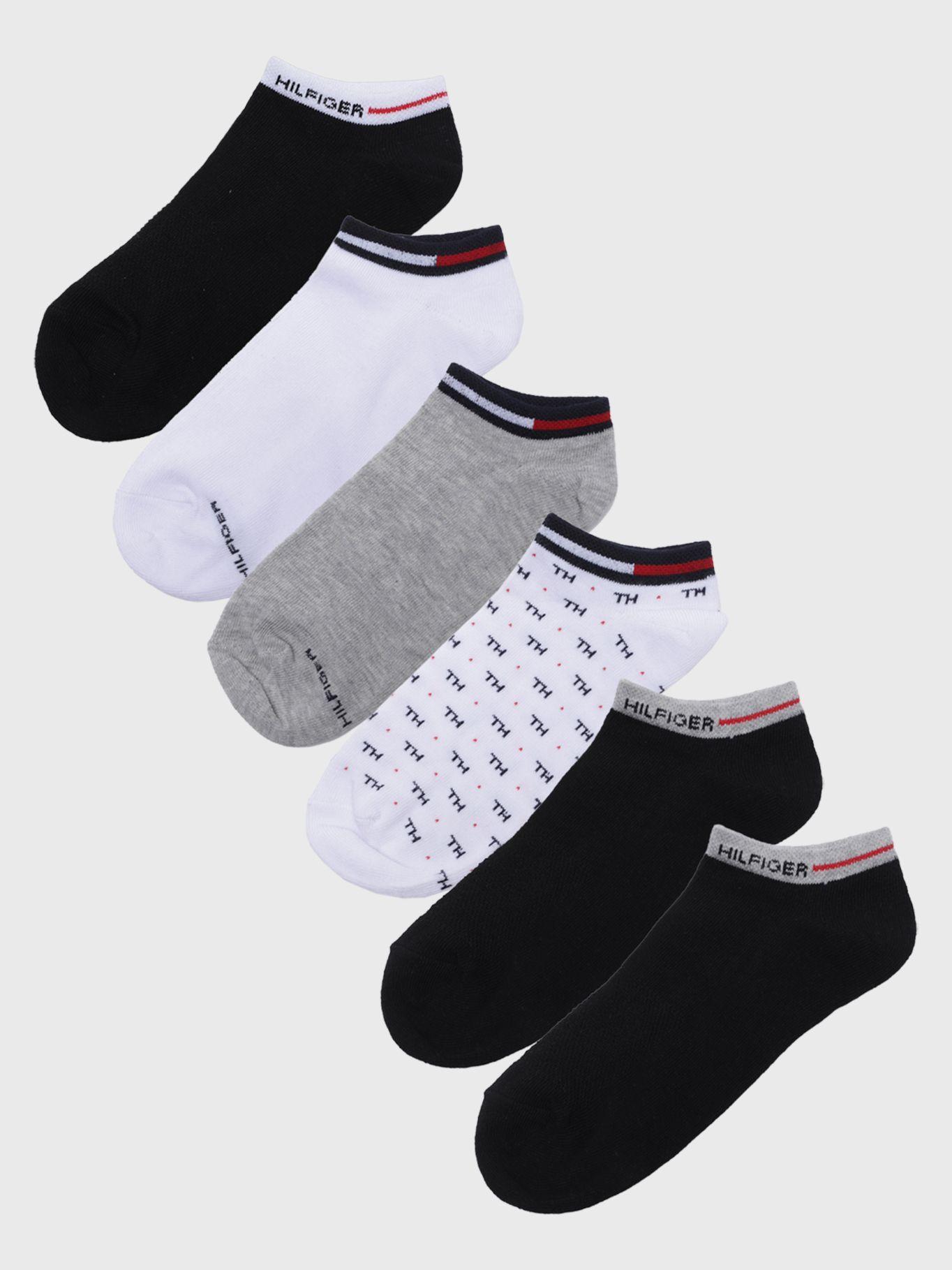 Pack De 6 Socks Con Logo Y Print Negro Tommy Hilfiger-0