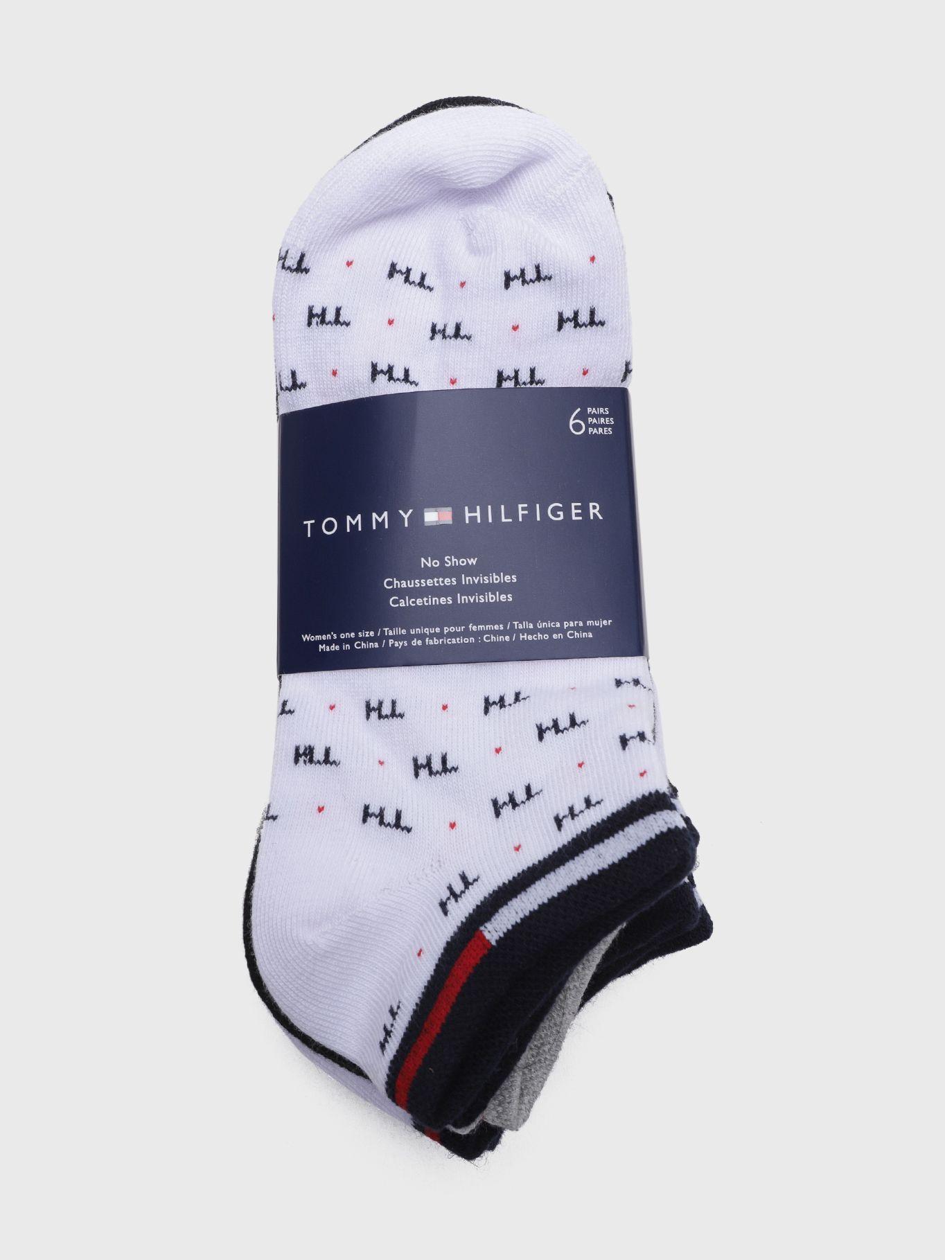 Pack De 6 Socks Con Logo Y Print Negro Tommy Hilfiger-1