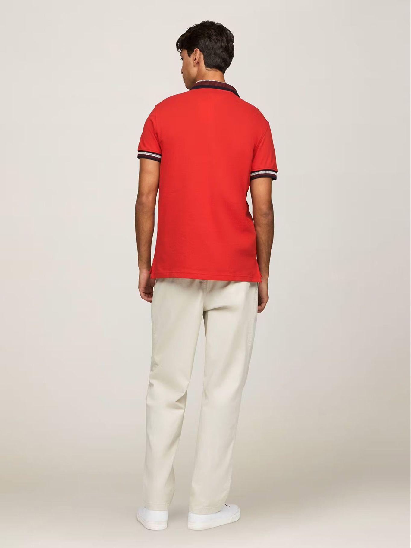 Polo Two Tone Con Logo Regular Fit Rojo Tommy Hilfiger-2