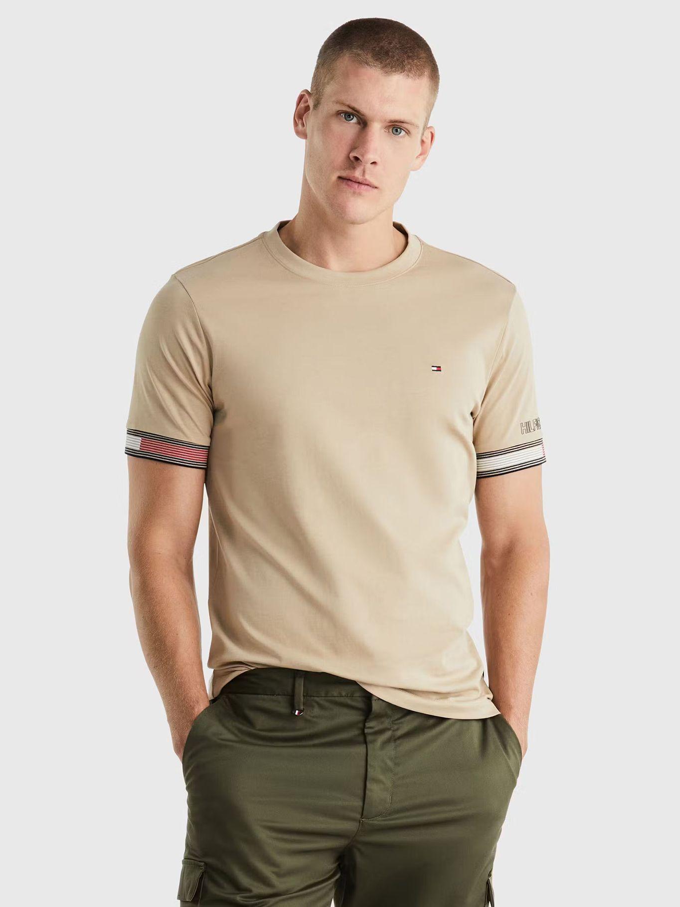 Polera Con Mangas A Rayas Beige Tommy Hilfiger-0