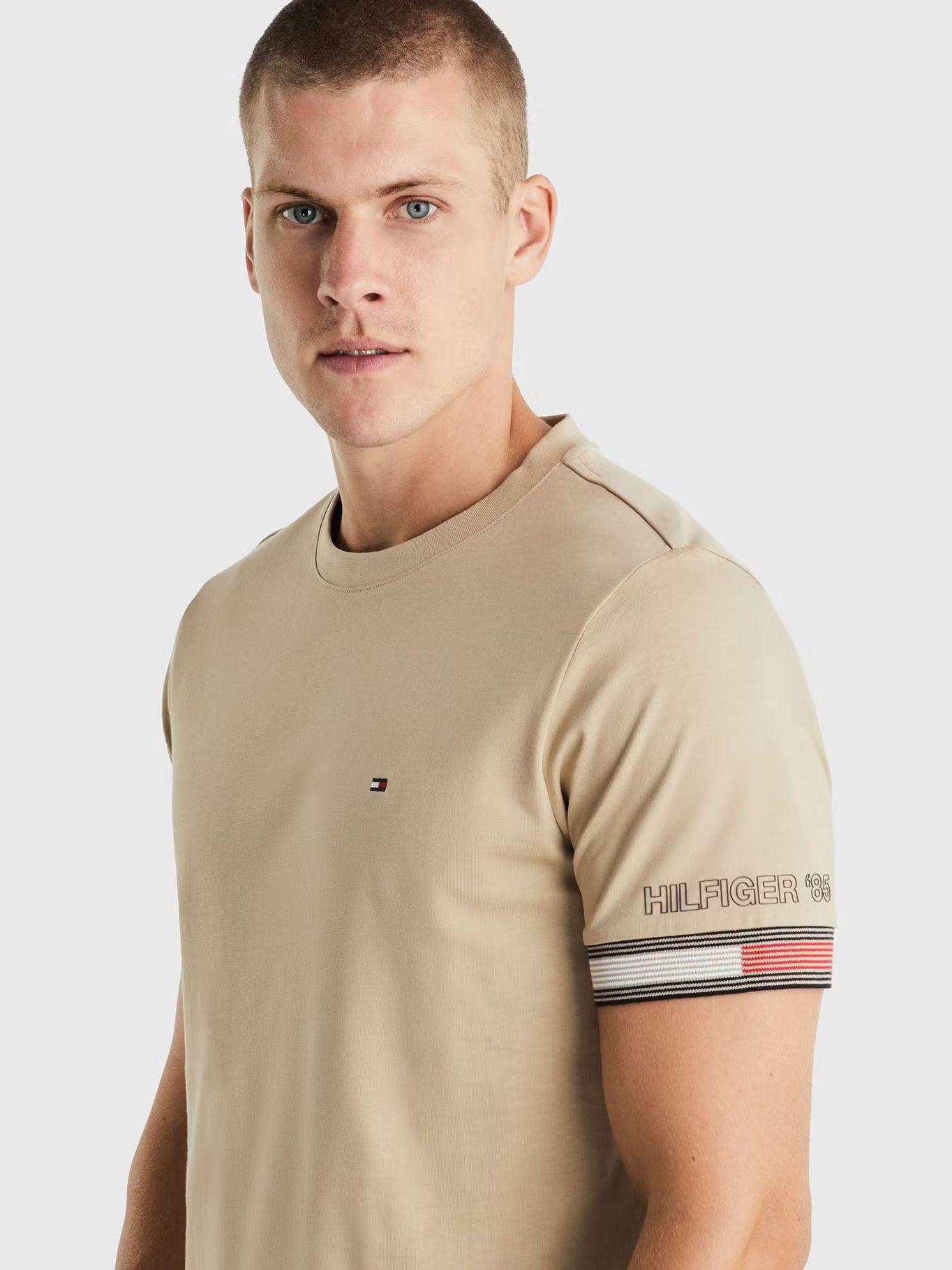 Polera Con Mangas A Rayas Beige Tommy Hilfiger-3