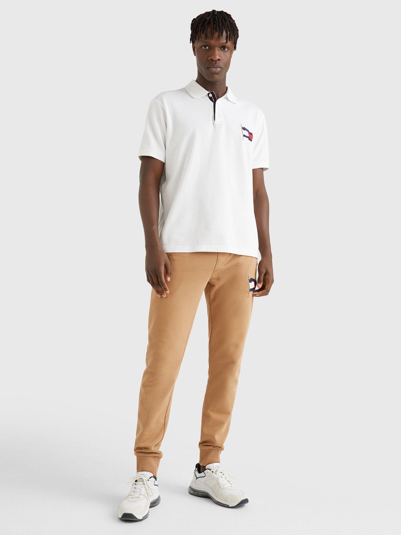 Polo Logo Bandera Ondulante Blanco Tommy Hilfiger-4