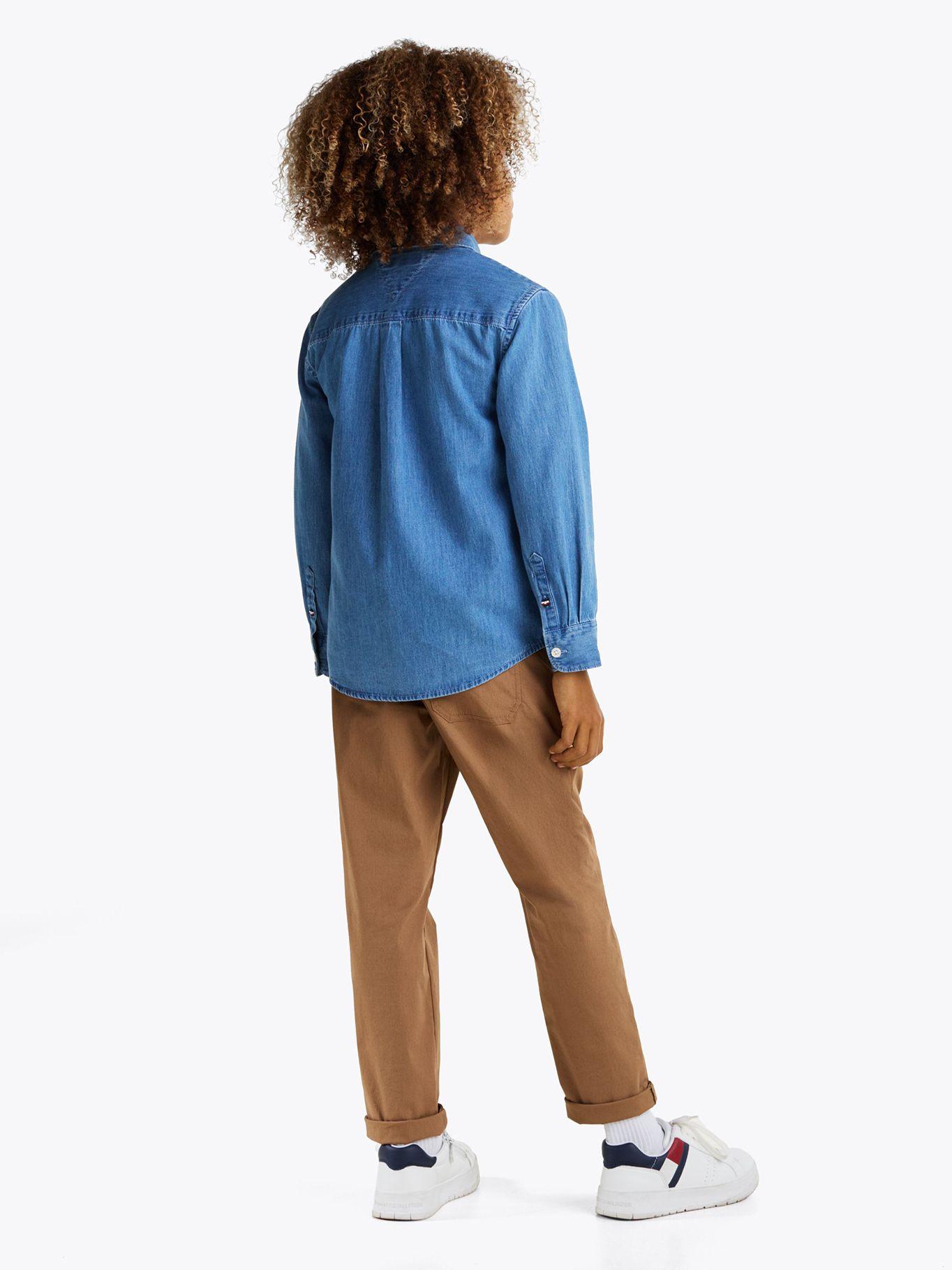Camisa Niño En Chambray Denim 1A6 Azul Tommy Hilfiger-2