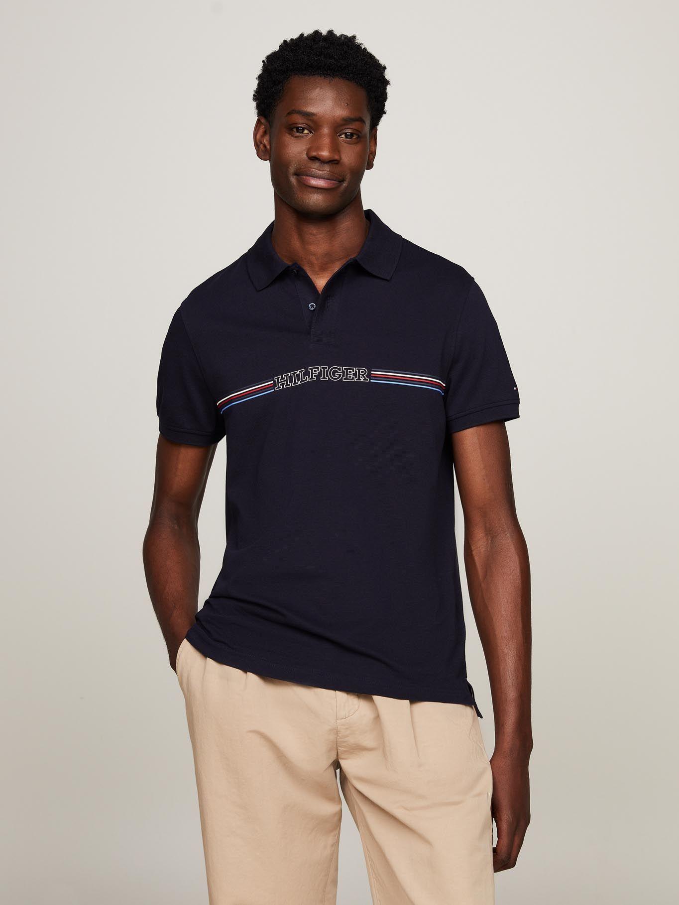 Polo Con Logo Stripe Regular Fit Azul Tommy Hilfiger-0