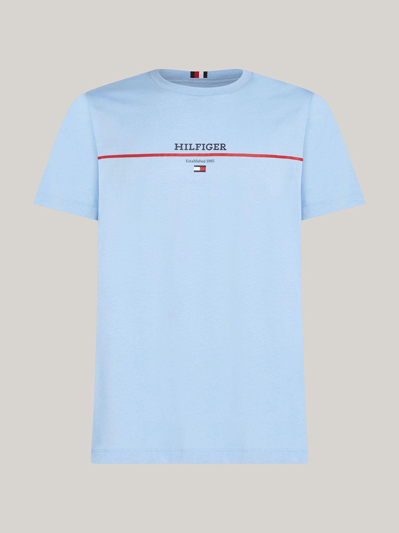 Polera Con Logo Stripe Celeste Tommy Hilfiger-4