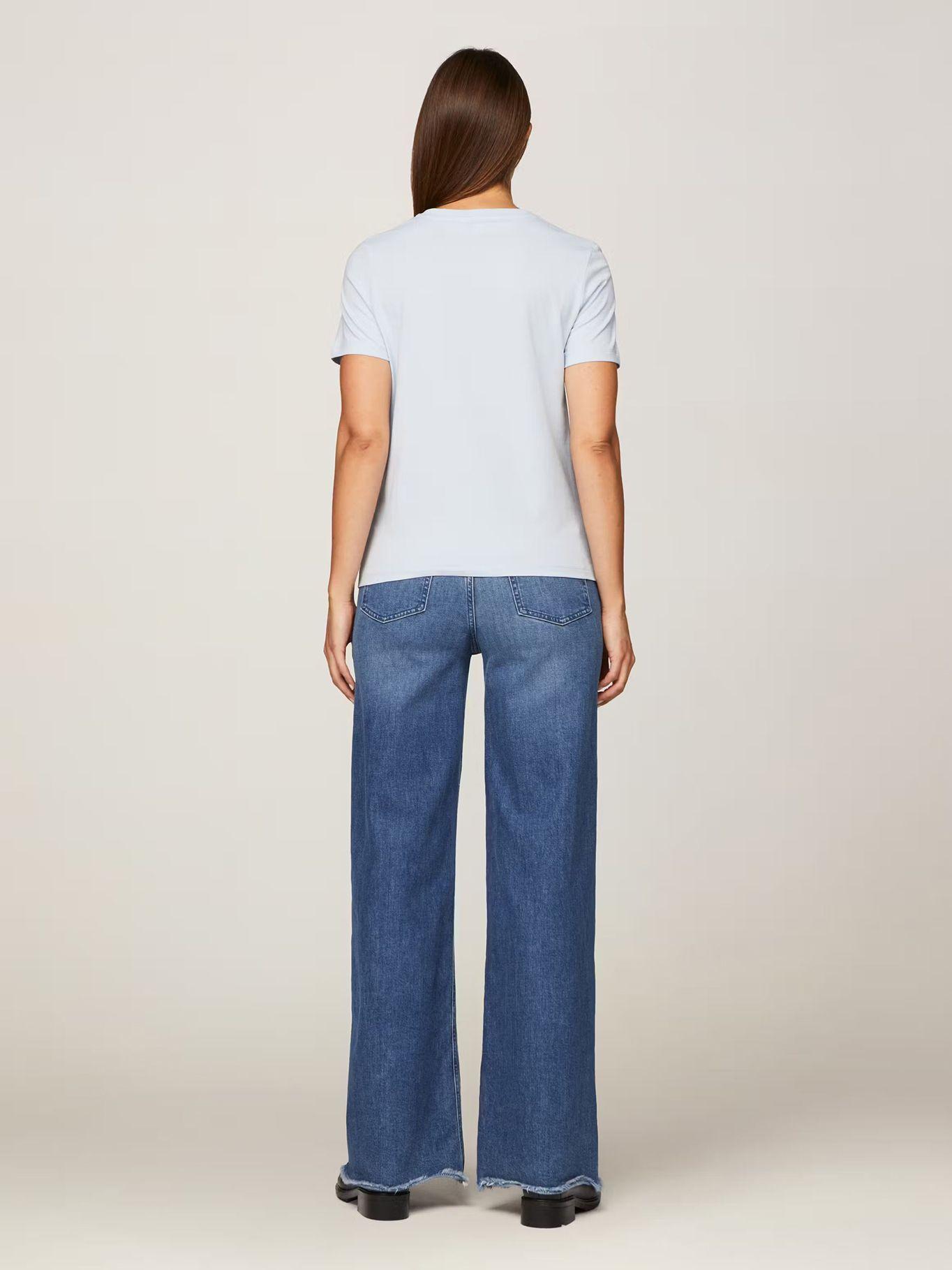 Polera Logo Script Regular Fit Celeste Tommy Hilfiger-2