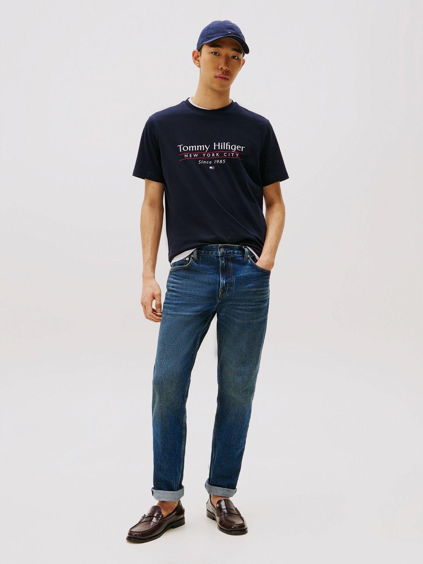Polera Center Stack Logo Azul Tommy Hilfiger-1