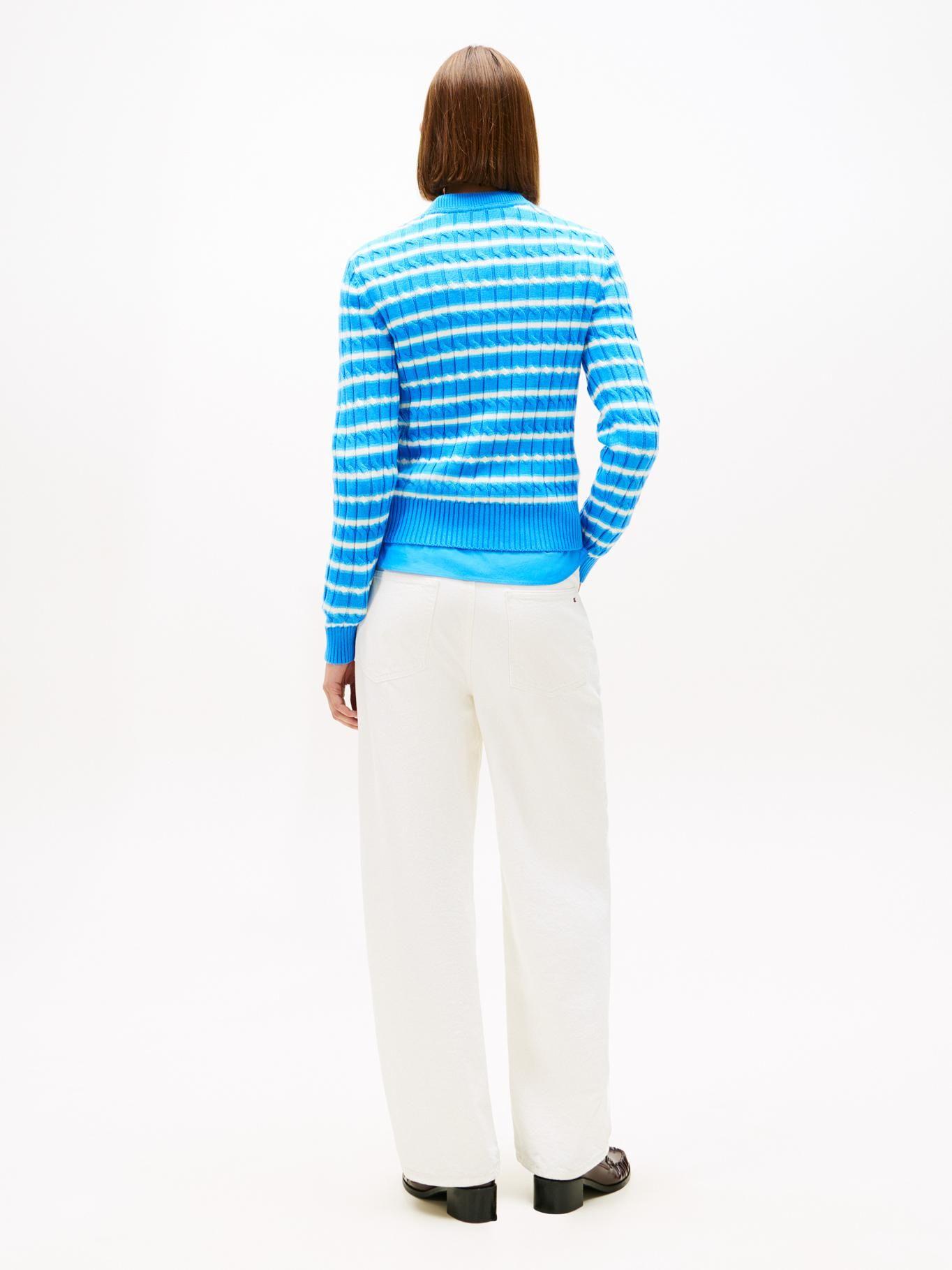 Sweater Essential Punto Cable Tommy Hilfiger Turquesa-2