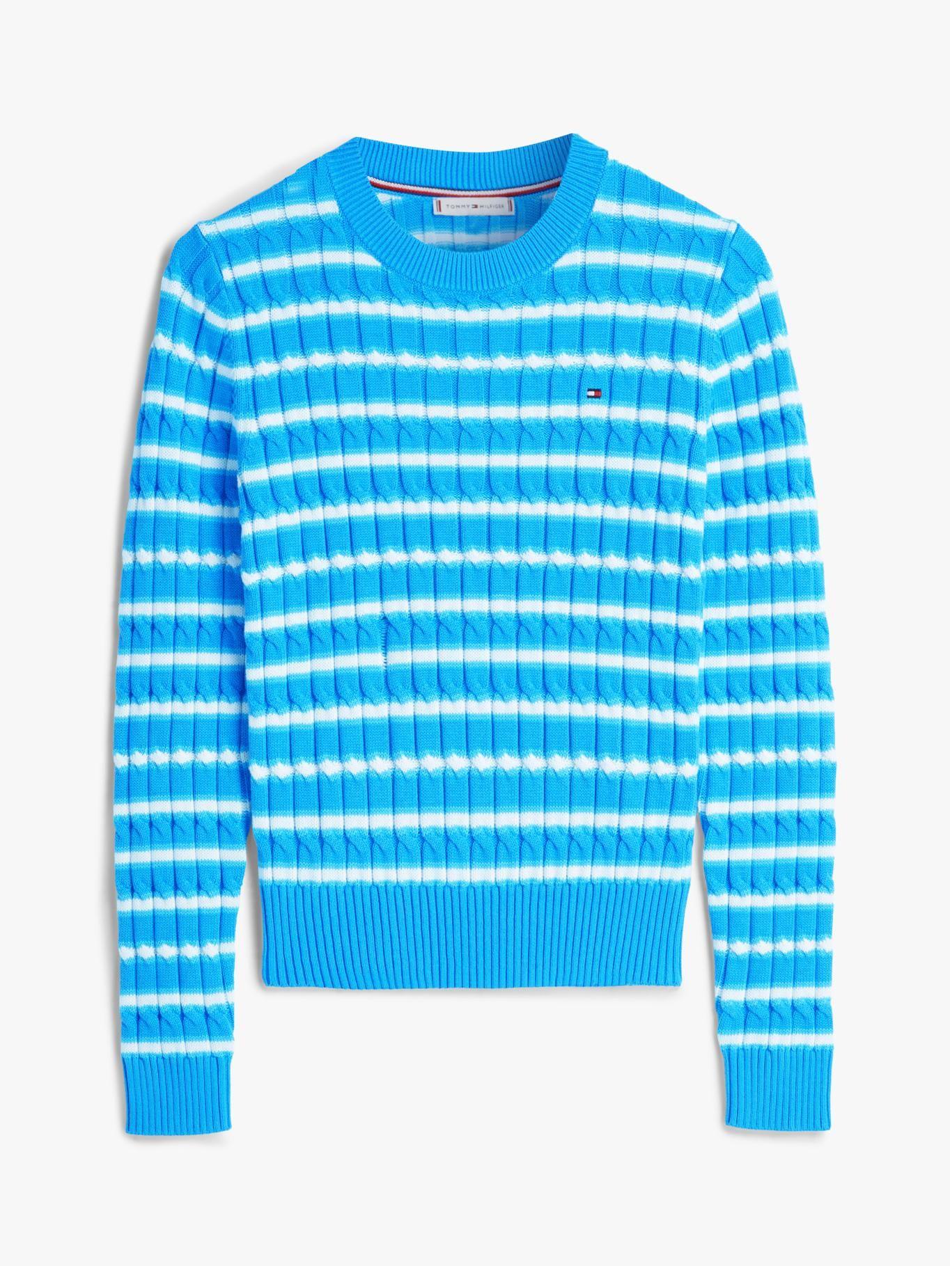 Sweater Essential Punto Cable Tommy Hilfiger Turquesa-4