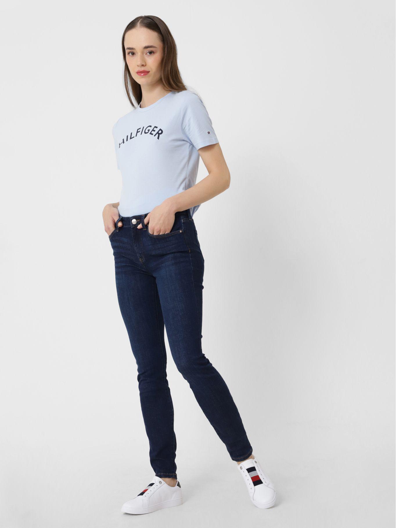 Jeans Como Skinny Fit Talle Medio Azul Tommy Hilfiger-1