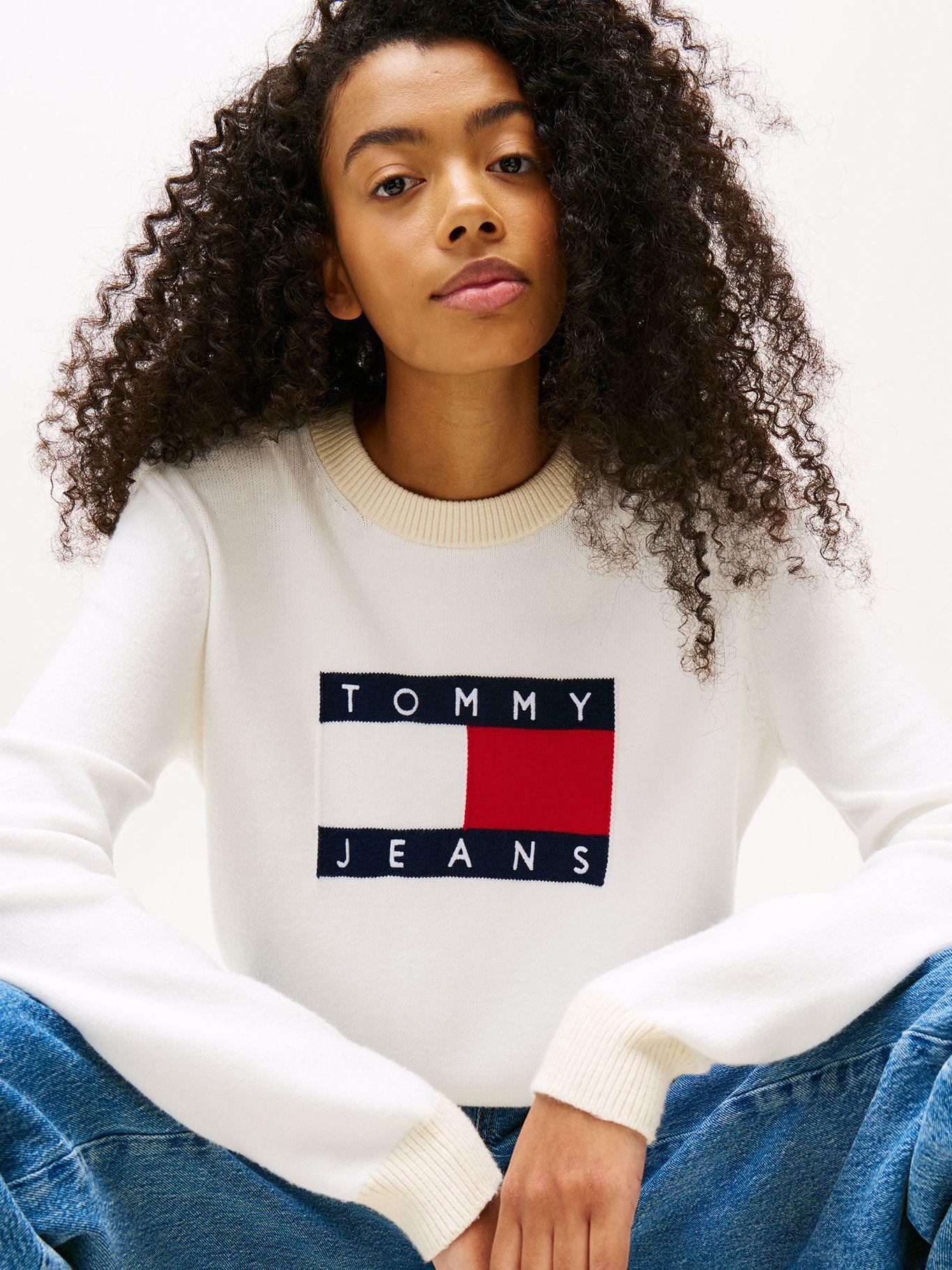 Sweater Colorblock Con Logo Bordado Blanco Tommy Jeans-3