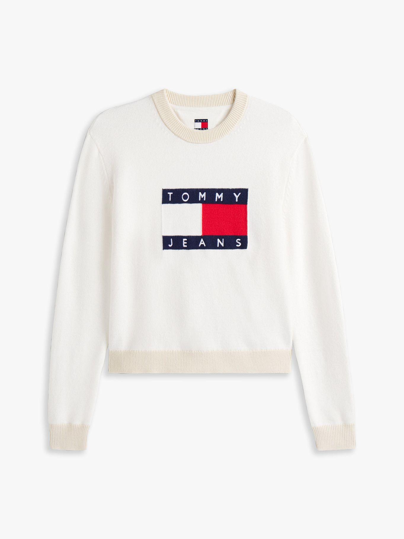 Sweater Colorblock Con Logo Bordado Blanco Tommy Jeans-4