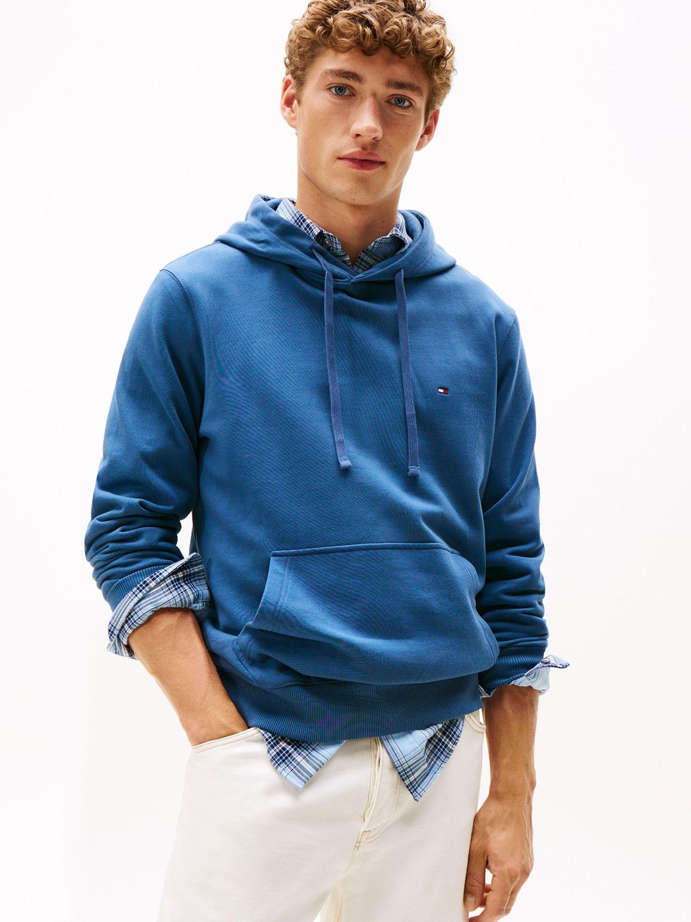 Polerón Hoodie Azul Con Logo Bordado Tommy Hilfiger-0