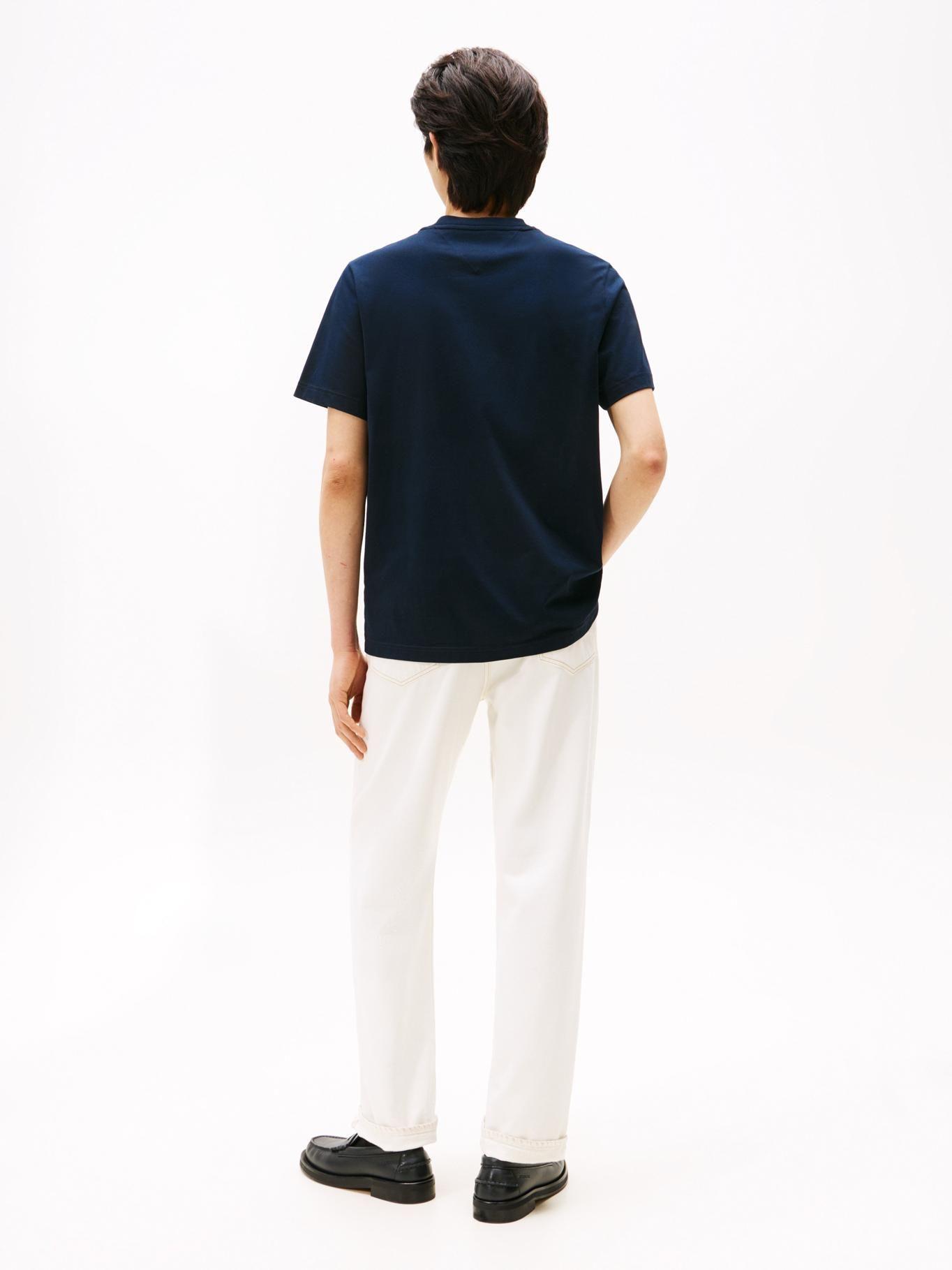 Polera Logo Crest Regular Fit Azul Tommy Hilfiger-2