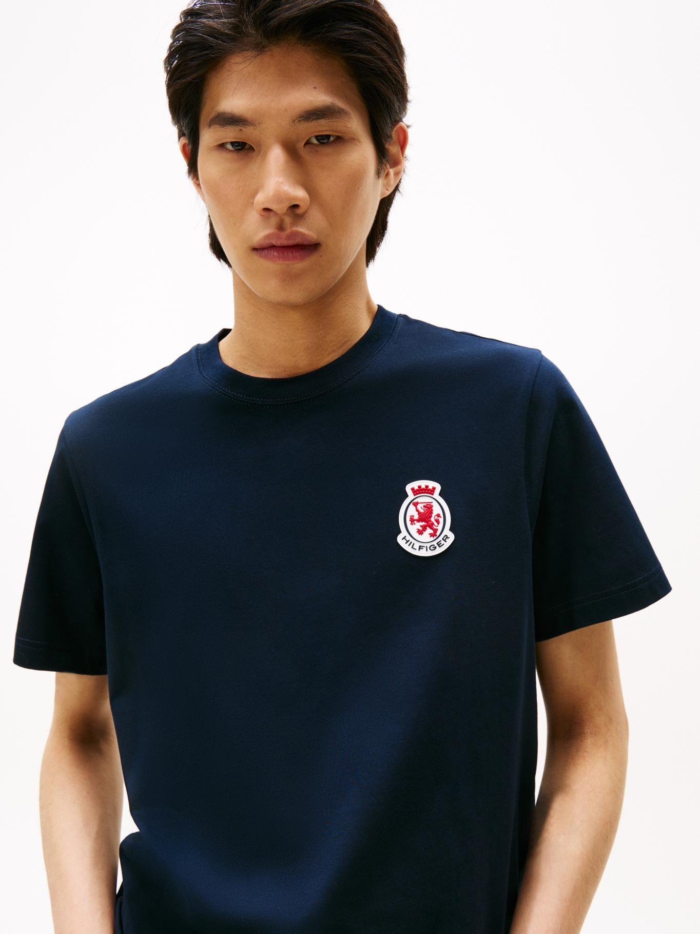 Polera Logo Crest Regular Fit Azul Tommy Hilfiger-3