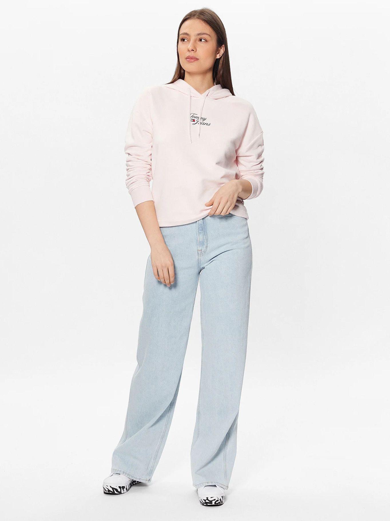 Polerón Hoodie Essential Mujer Rosado Tommy Jeans-1