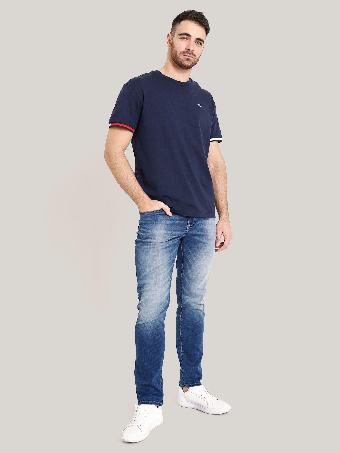 Polera Relaxed Flag Logo Azul Tommy Hilfiger-1