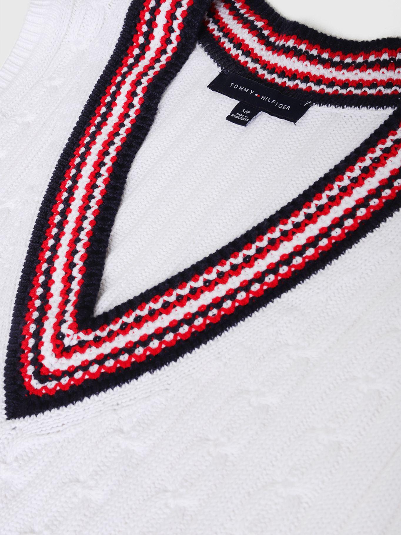 Sweater Classic V-Neck Blanco Tommy Hilfiger-2