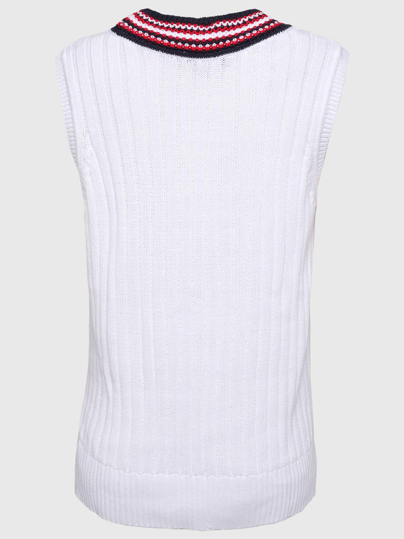 Sweater Classic V-Neck Blanco Tommy Hilfiger-1