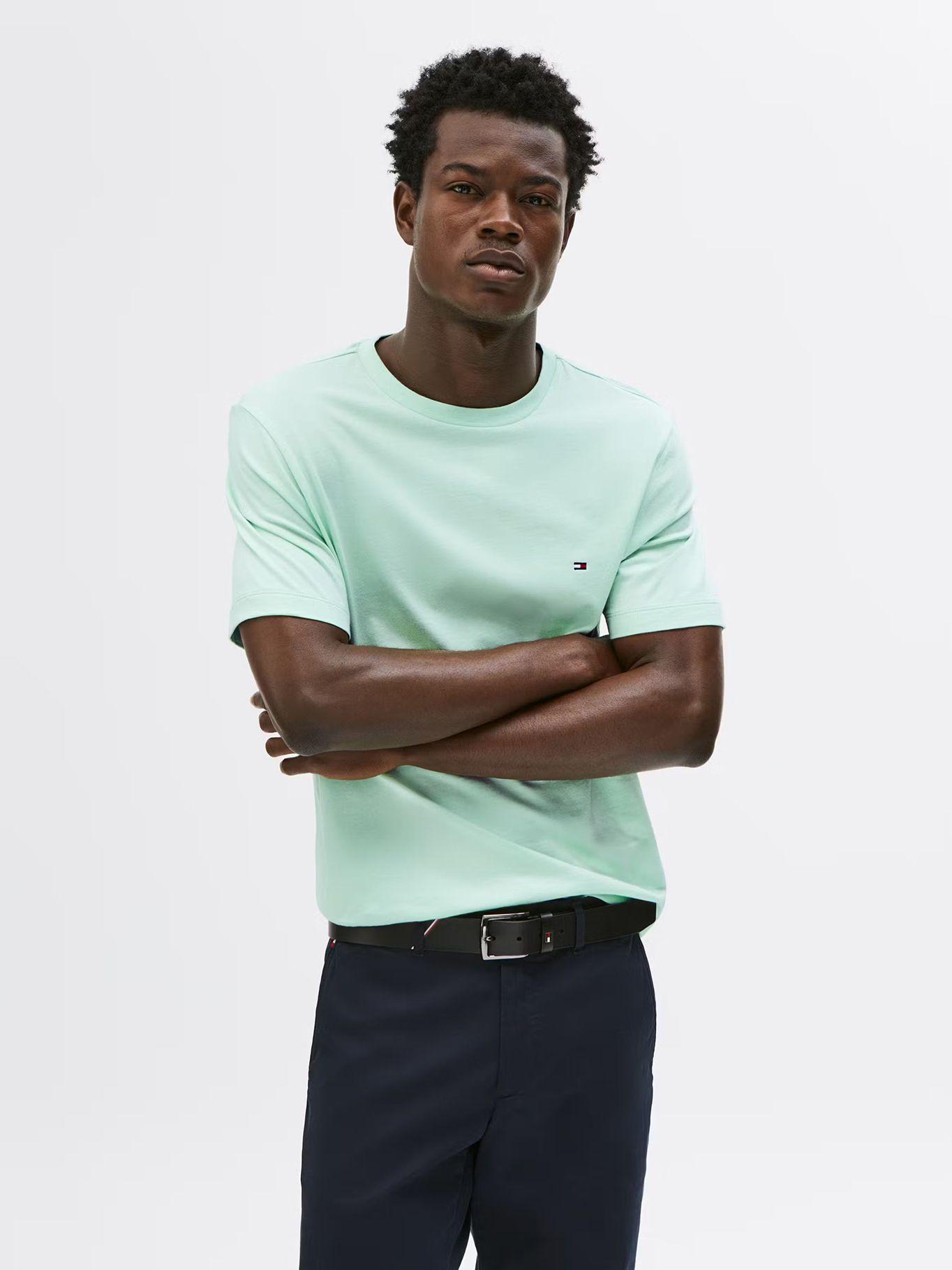 Polera C-Neck Cotton -Regular Verde Tommy Hilfiger-0