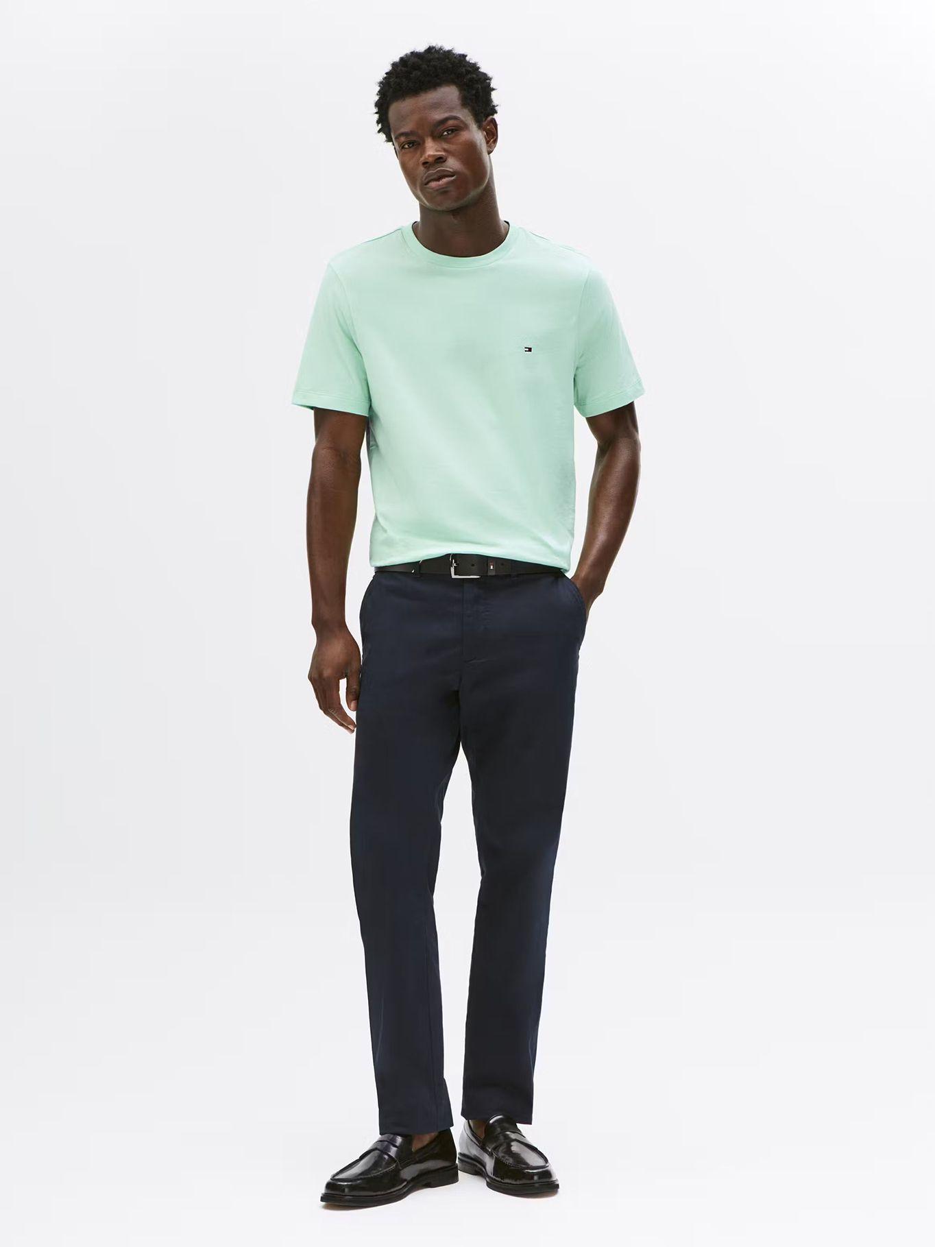 Polera C-Neck Cotton -Regular Verde Tommy Hilfiger-1