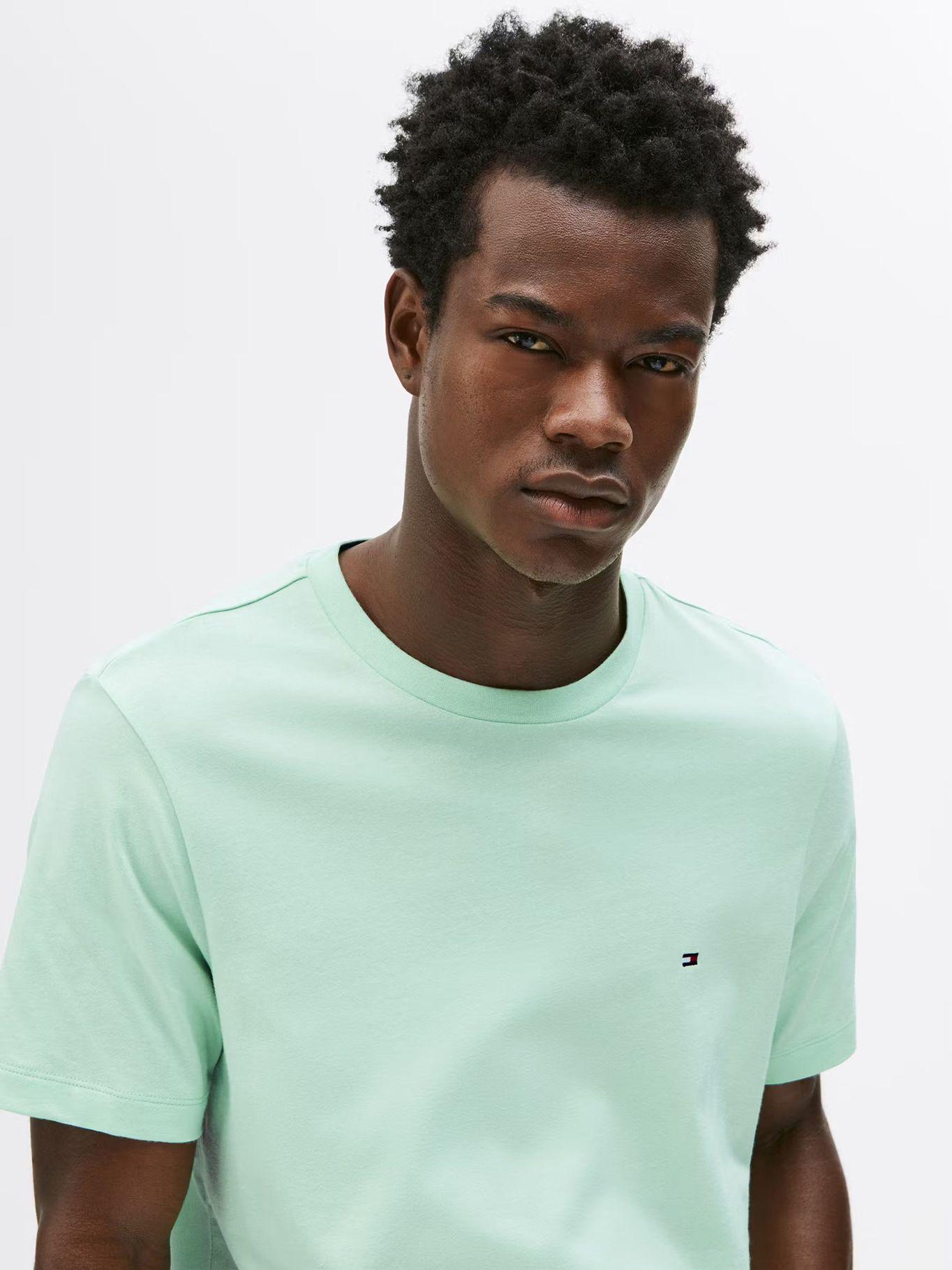 Polera C-Neck Cotton -Regular Verde Tommy Hilfiger-3