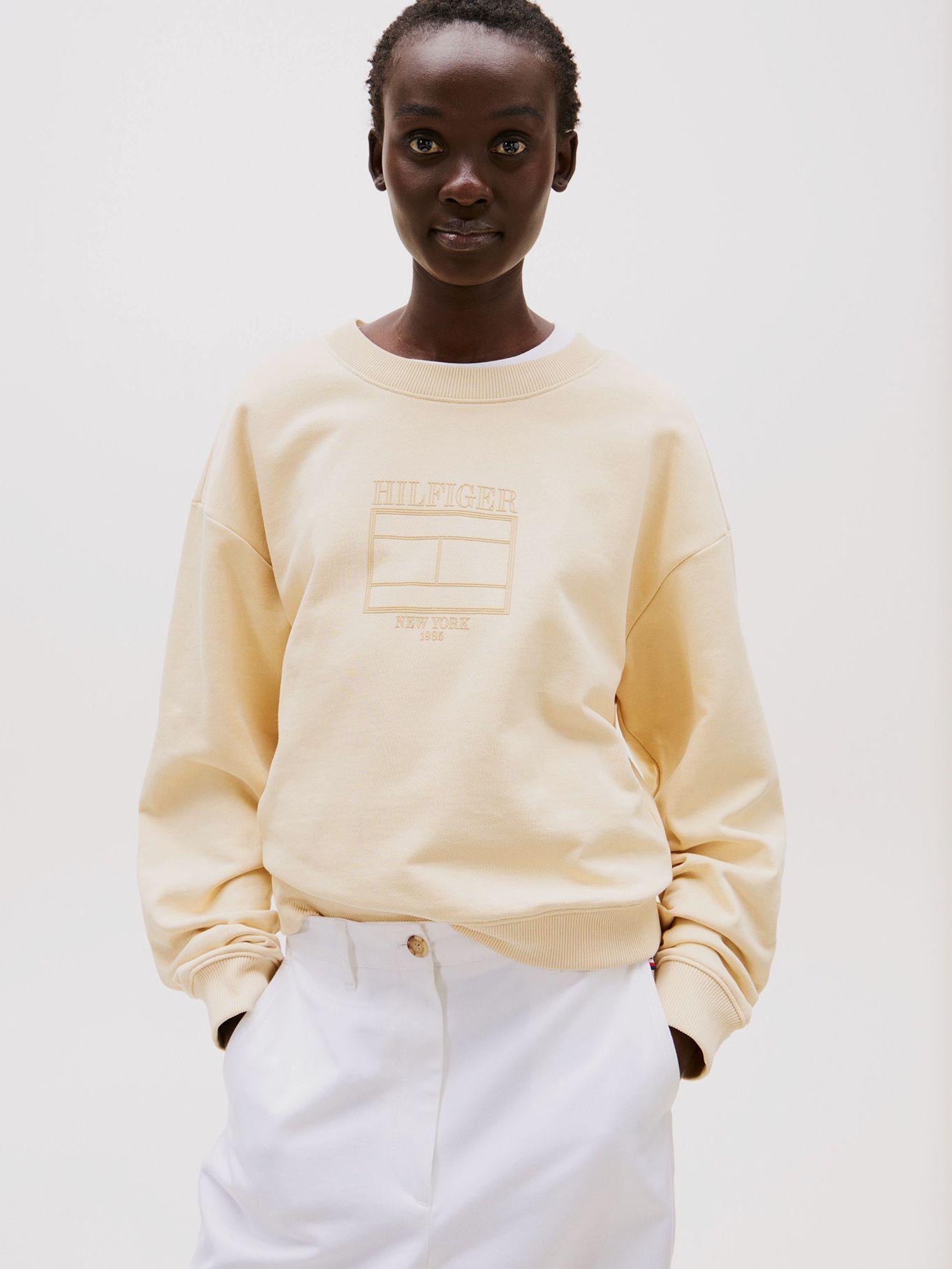 Polerón Logo Boxy Outline Flag Amarillo Tommy Hilfiger-0