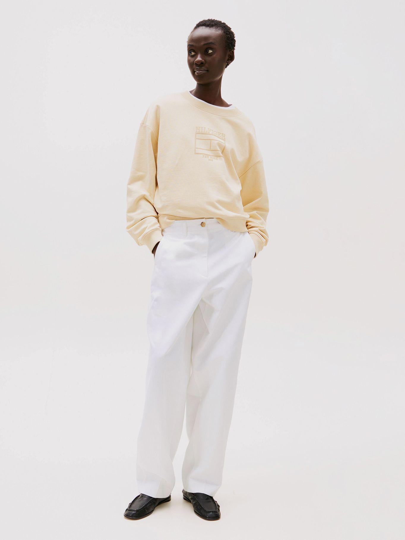 Polerón Logo Boxy Outline Flag Amarillo Tommy Hilfiger-1