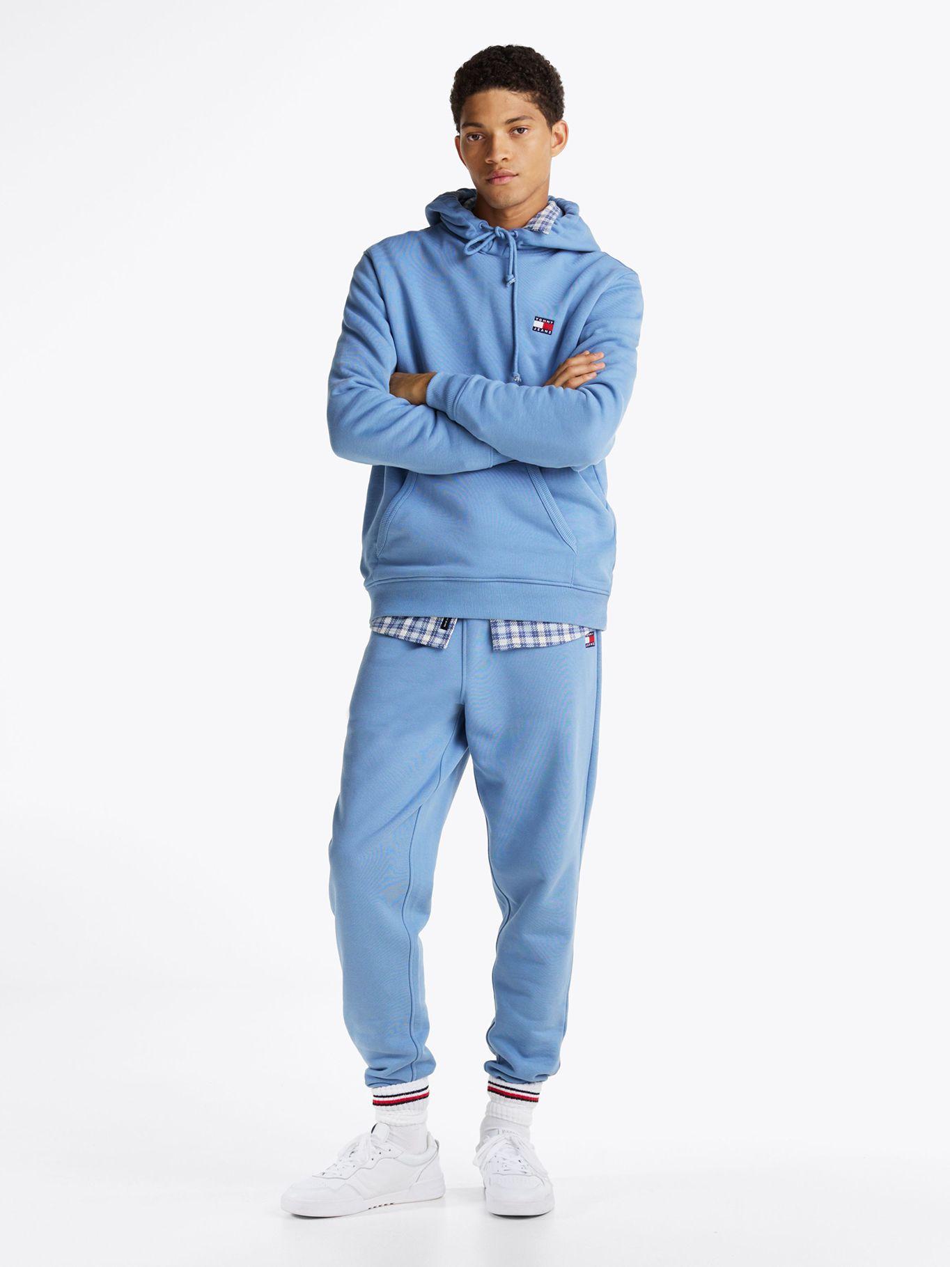 Polerón Hoodie Con Logo De Parche Celeste Tommy Jeans-1