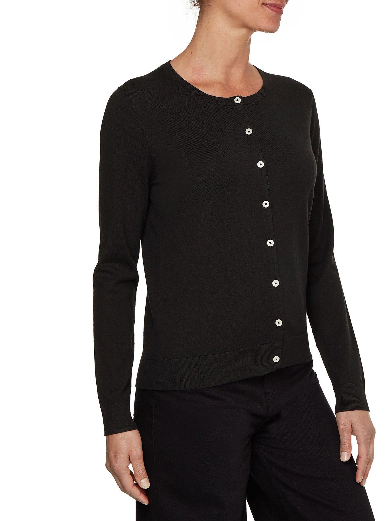 Cárdigan De Algodón Con Botones Negro Tommy Hilfiger-2