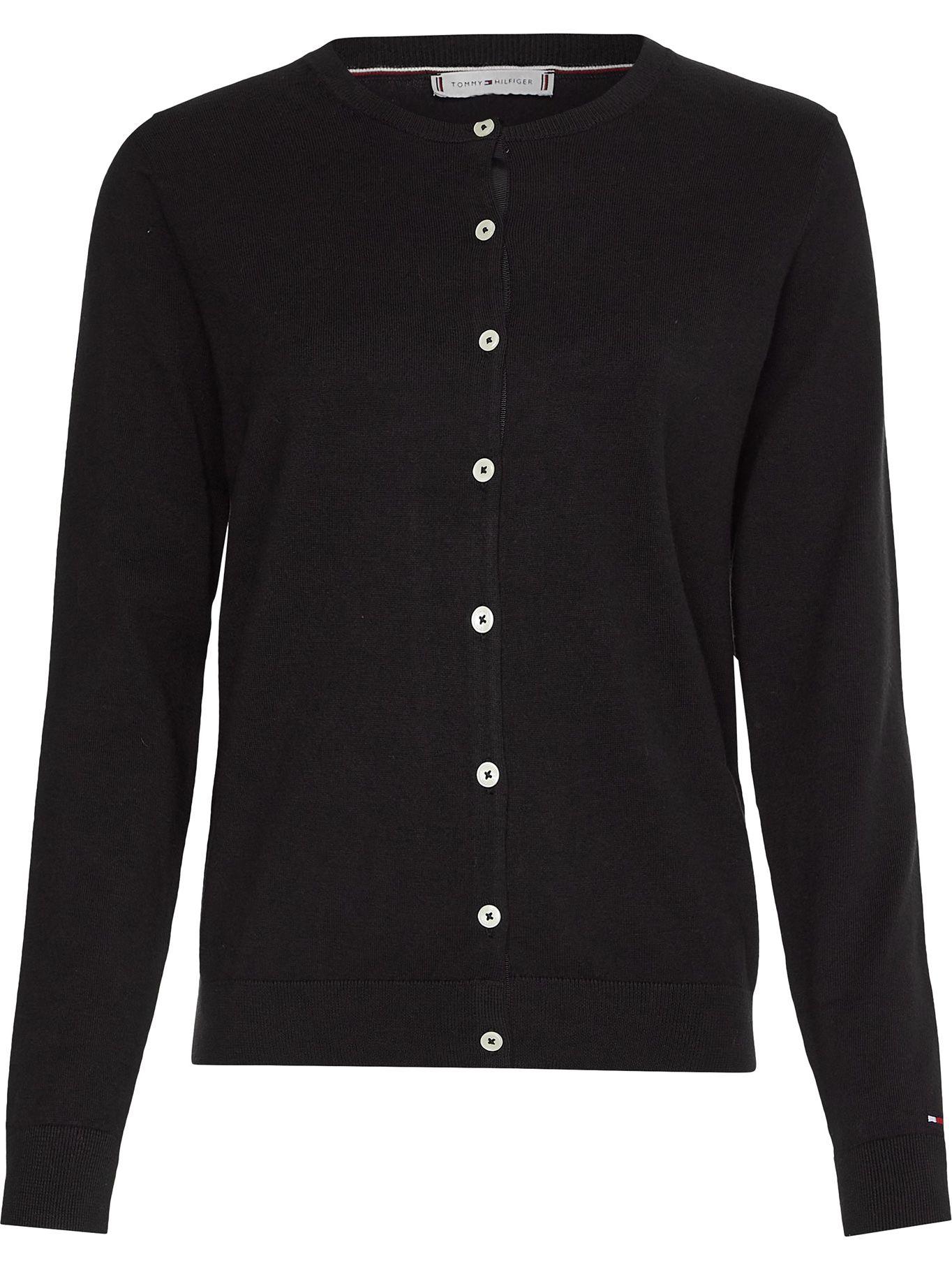 Cárdigan De Algodón Con Botones Negro Tommy Hilfiger-4