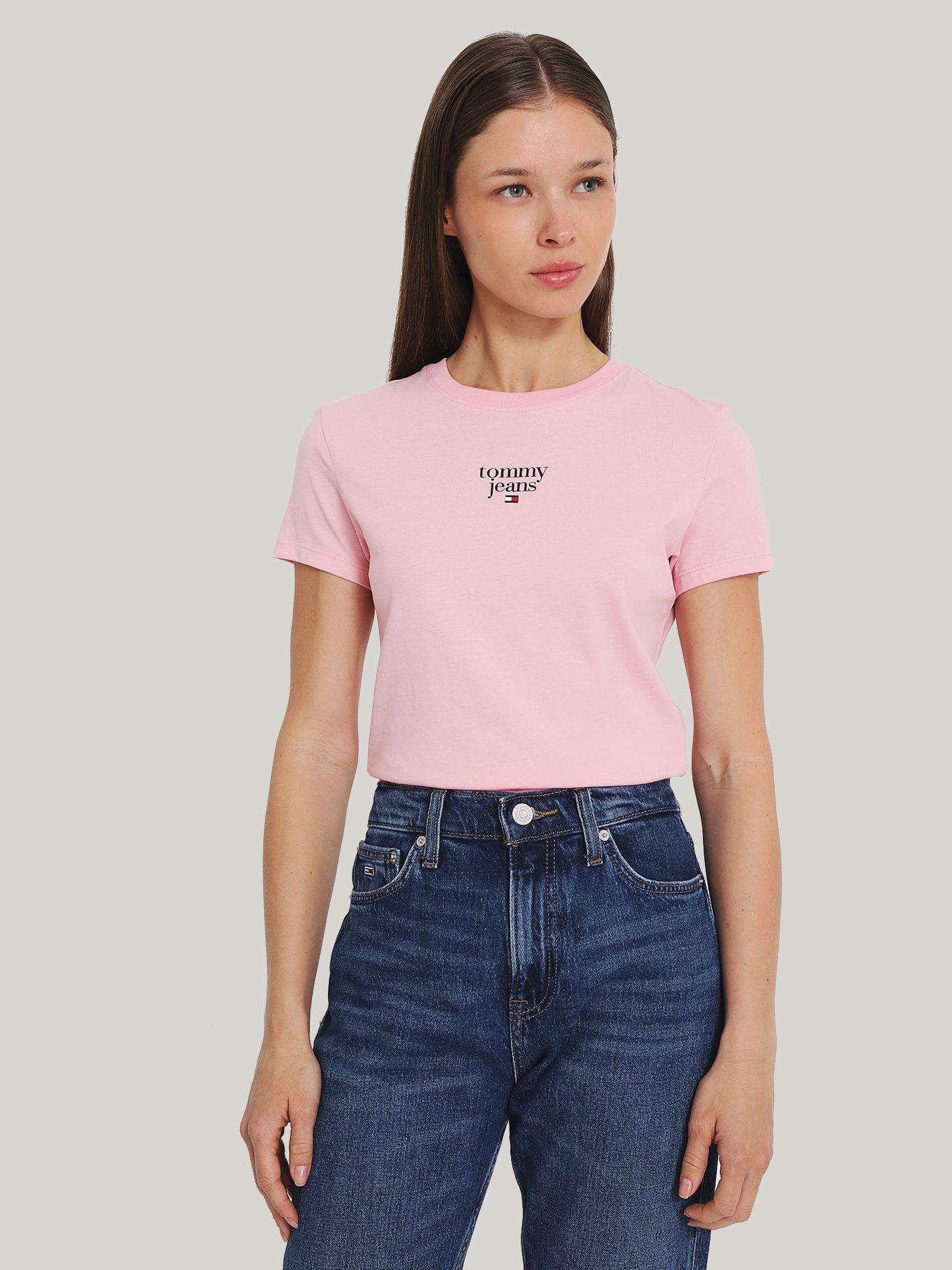 Polera Essential Slim Fit Rosado Tommy Jeans-0