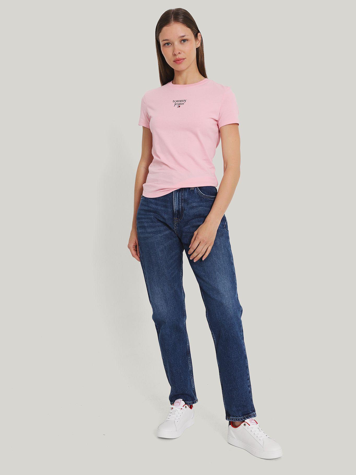 Polera Essential Slim Fit Rosado Tommy Jeans-1