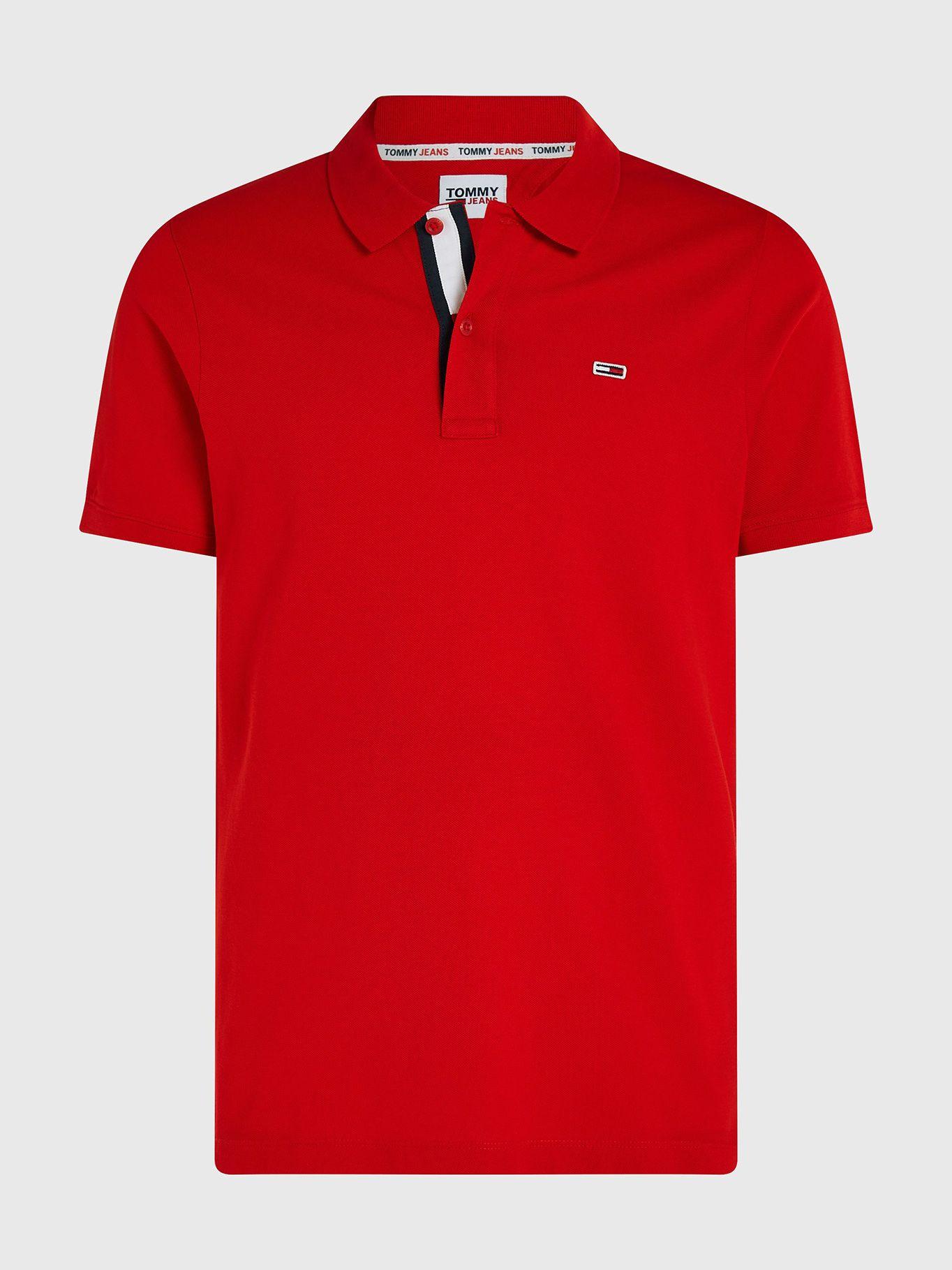 Polo Placket Slim Fit  Rojo Tommy Jeans-4