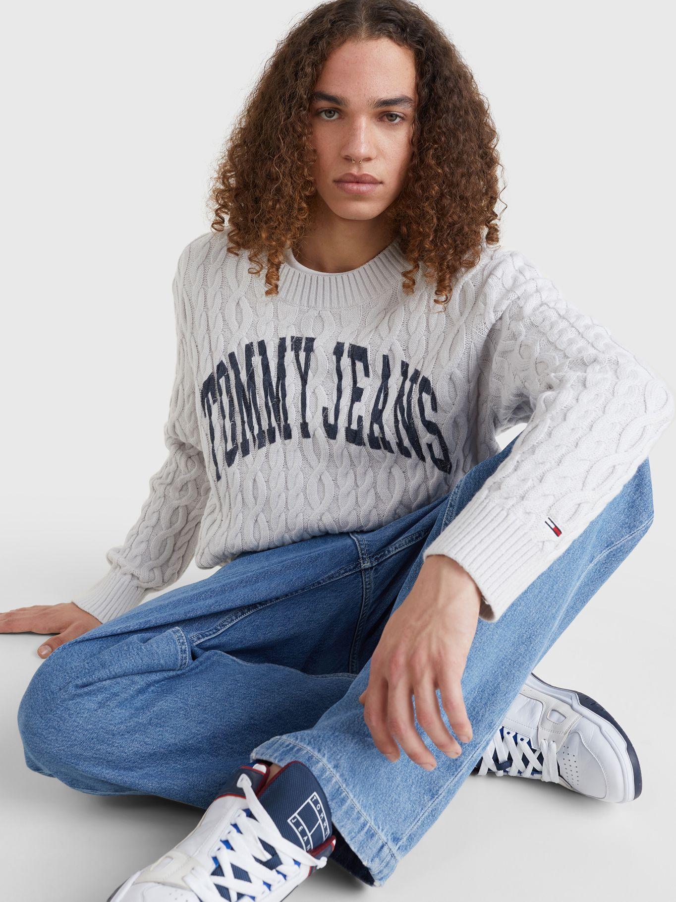 Sweater Relaxed Collegiate  Gris Tommy Jeans-3