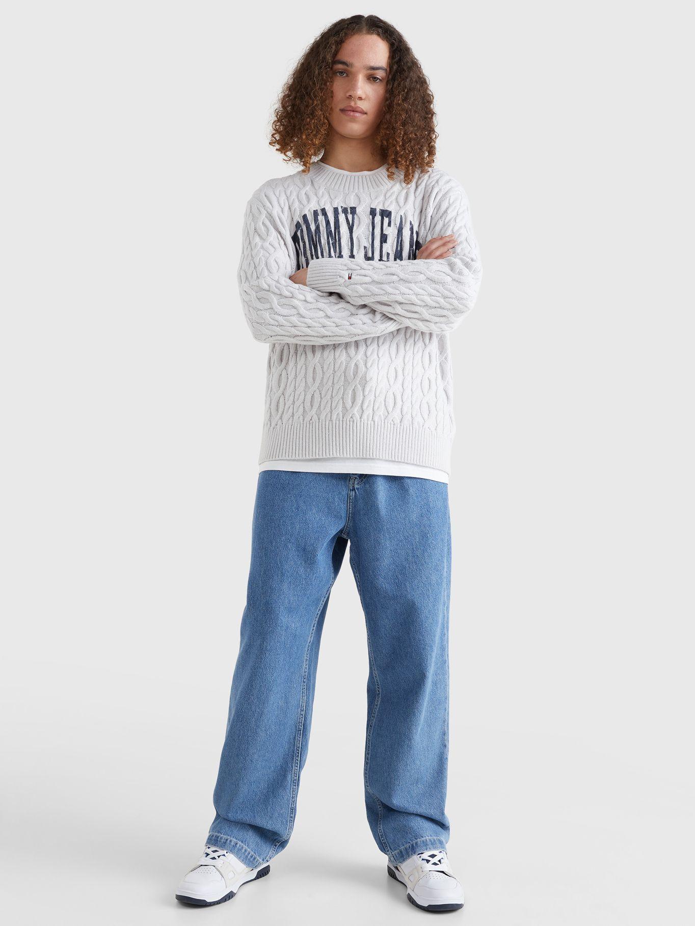 Sweater Relaxed Collegiate  Gris Tommy Jeans-1