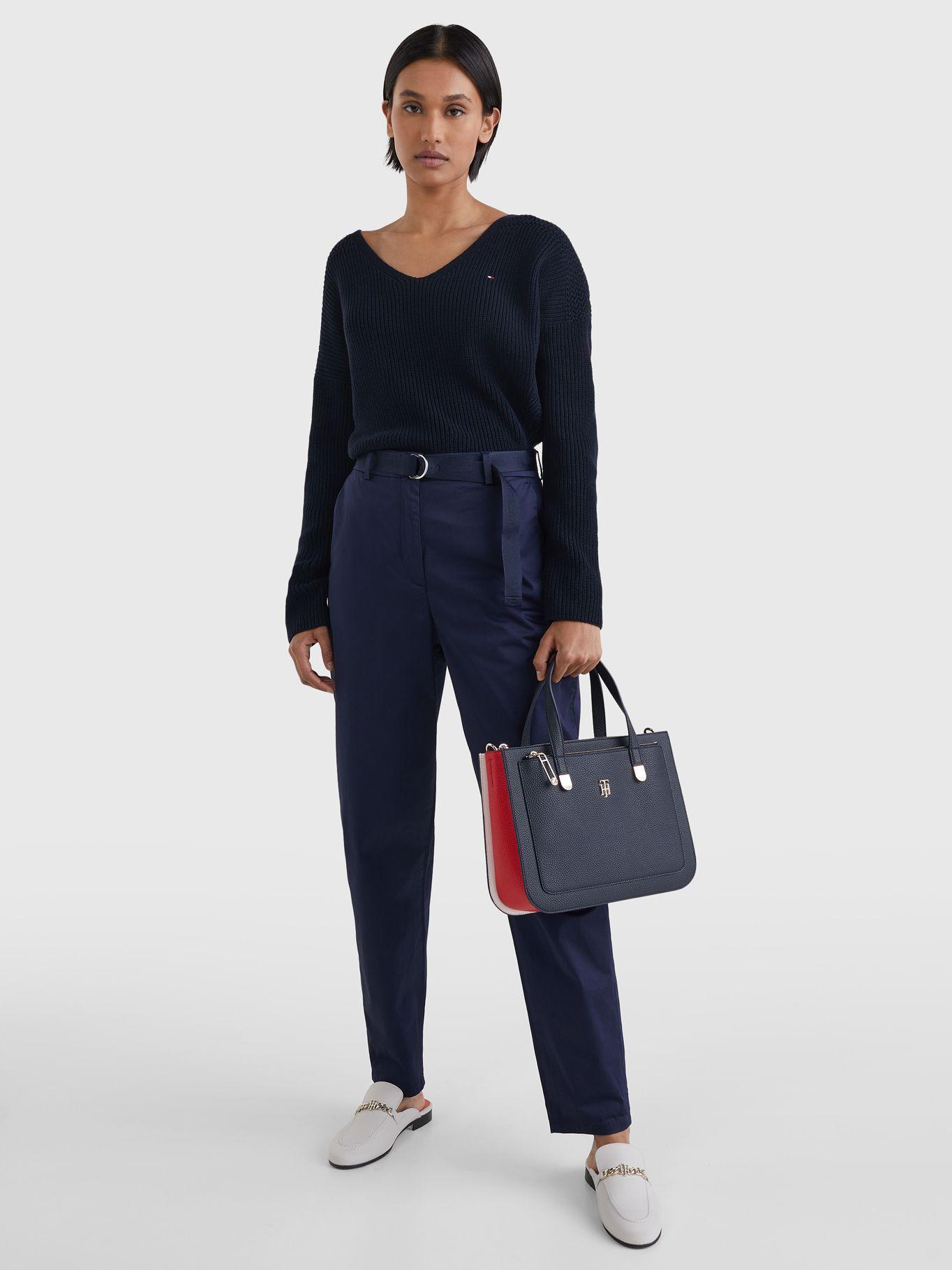 Sweater Hayana De Punto A Contraste Azul Tommy Hilfiger-3