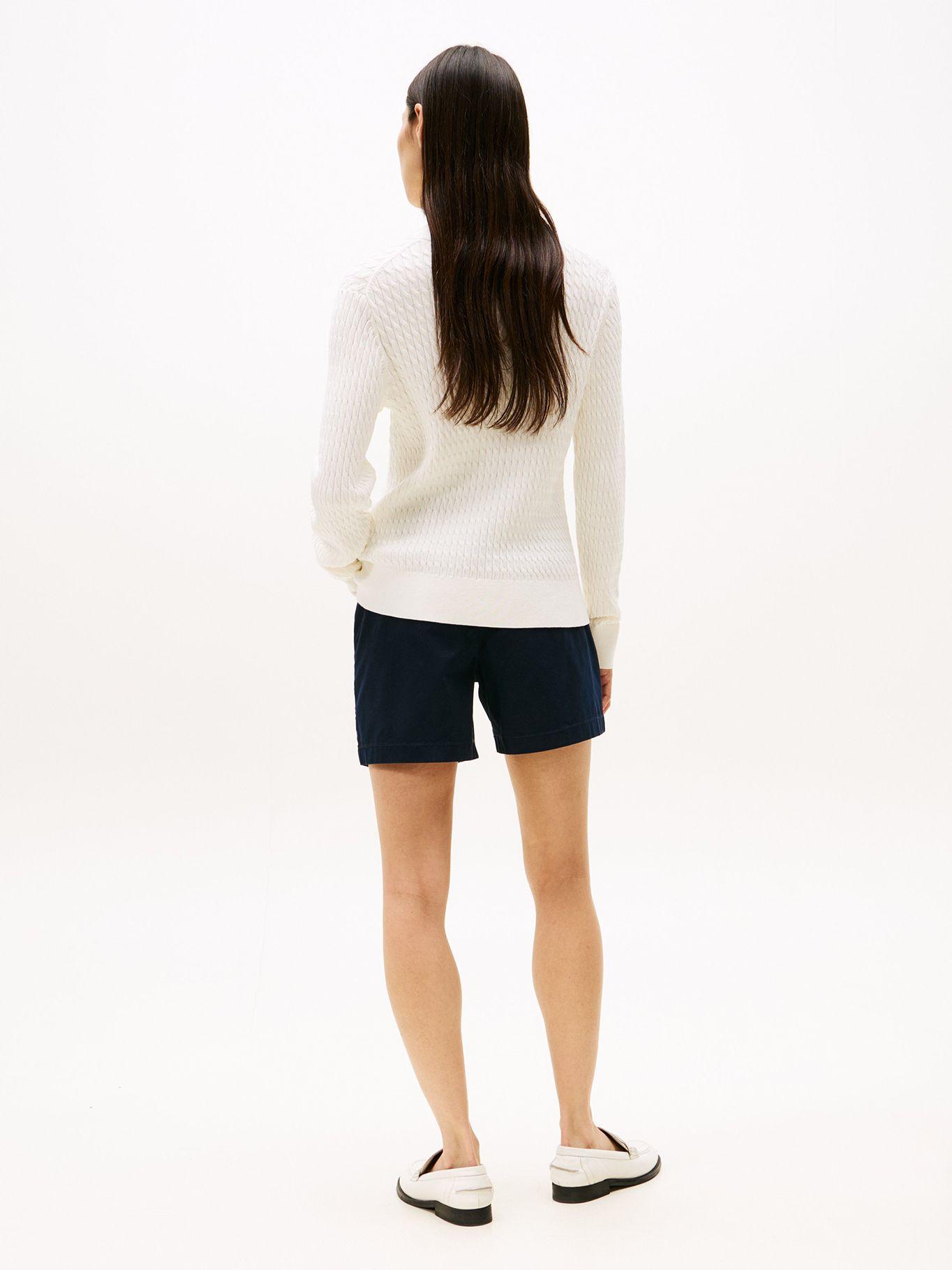 Sweater De Punto Trenzado Blanco Tommy Hilfiger-2