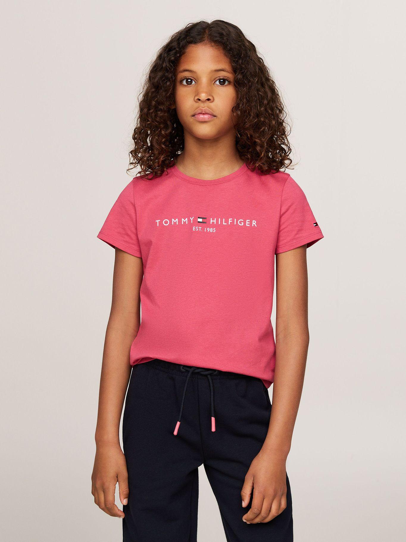 Polera De Niña Essential Organic Rosado Tommy Hilfiger-0