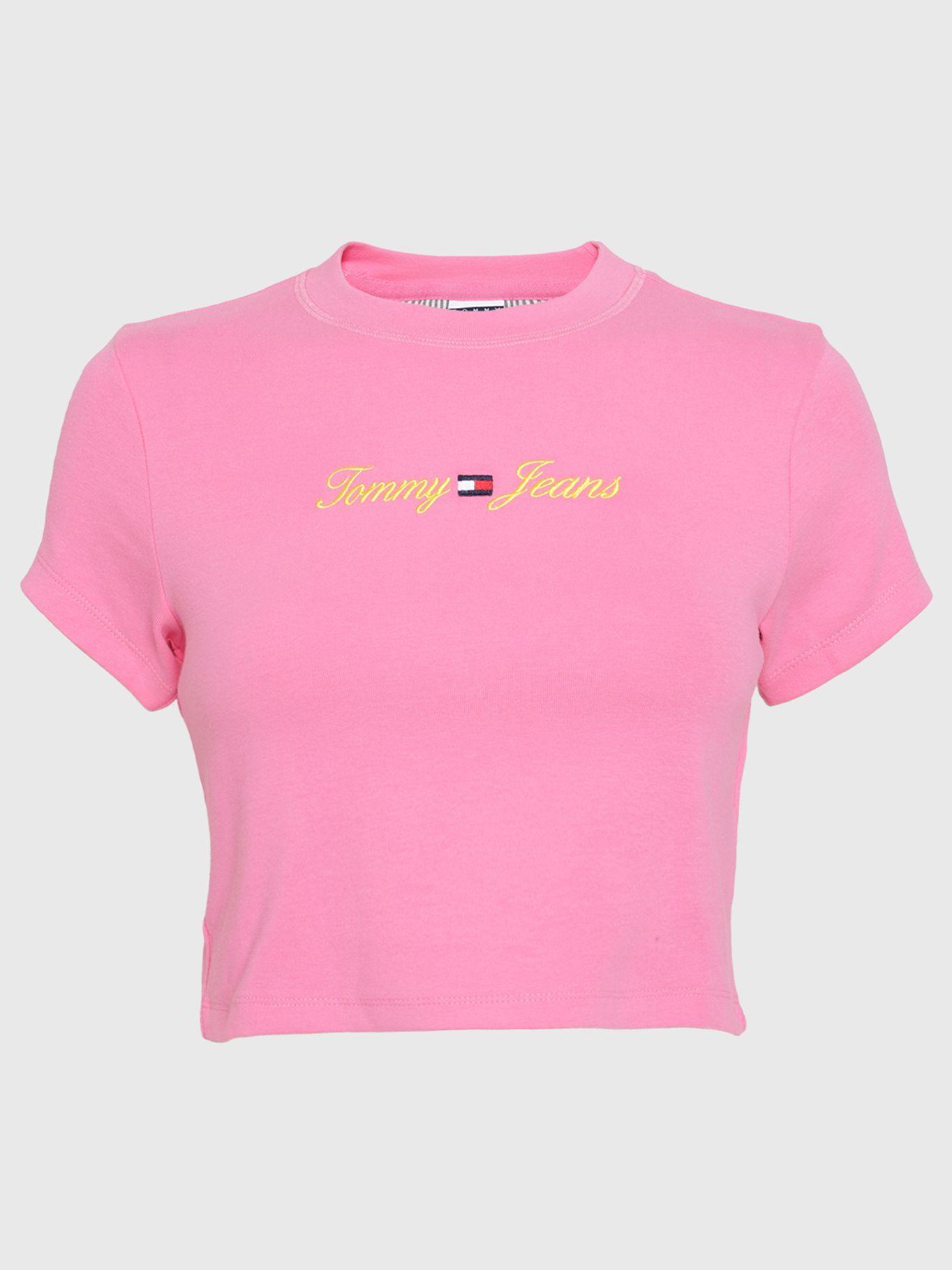 Polera Pop Con Logo Rosado Tommy Hilfiger-0