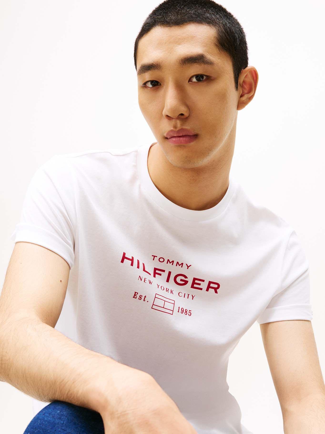 Polera Stack Graphic Logo Blanco Tommy Hilfiger-3