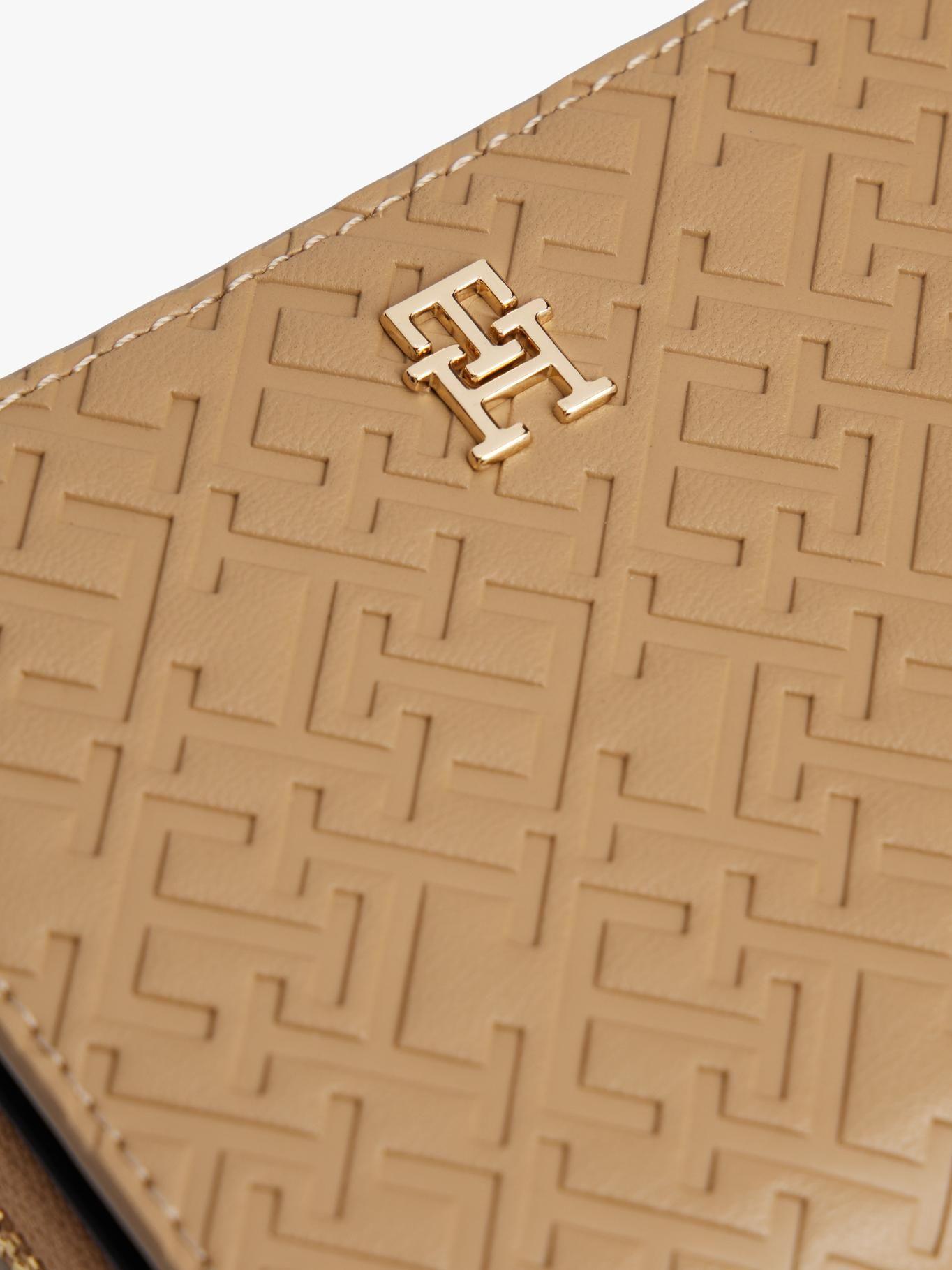Billetera Con Cierre Monogram Beige Tommy Hilfiger-3