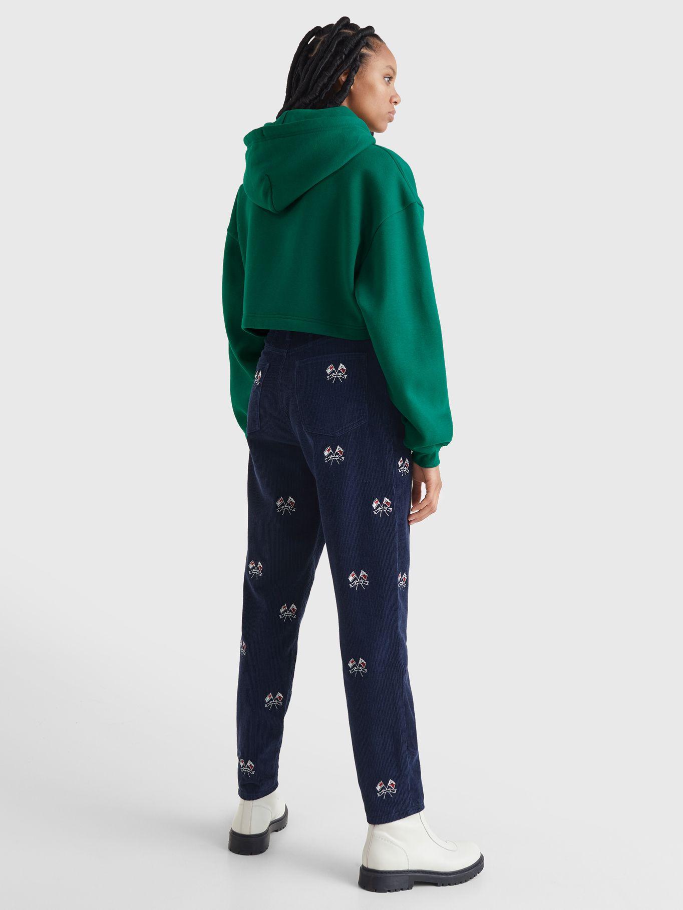 Polerón Hoodie Super Cropped Verde Tommy Hilfiger-1