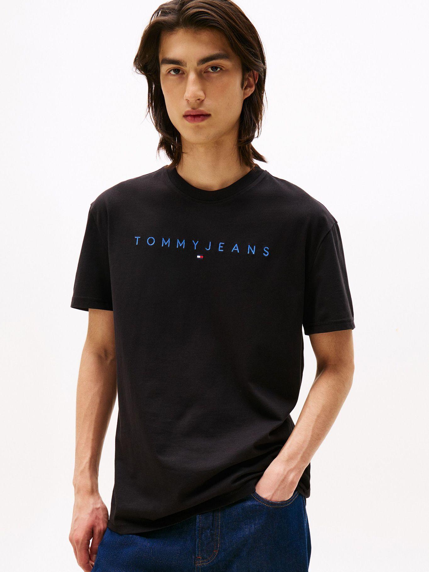 Polera Con Logo Lineal Negro Tommy Jeans-0