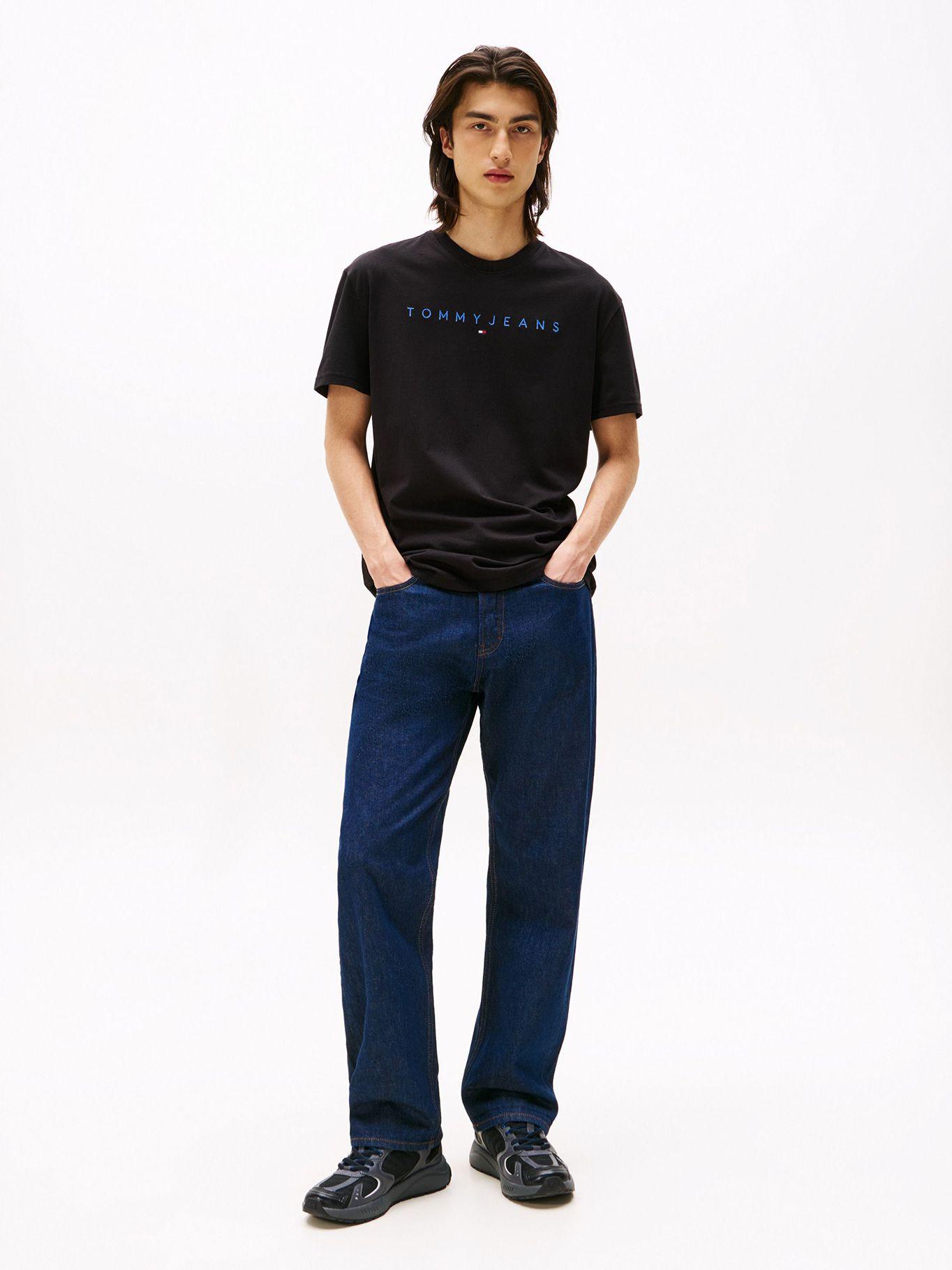 Polera Con Logo Lineal Negro Tommy Jeans-1