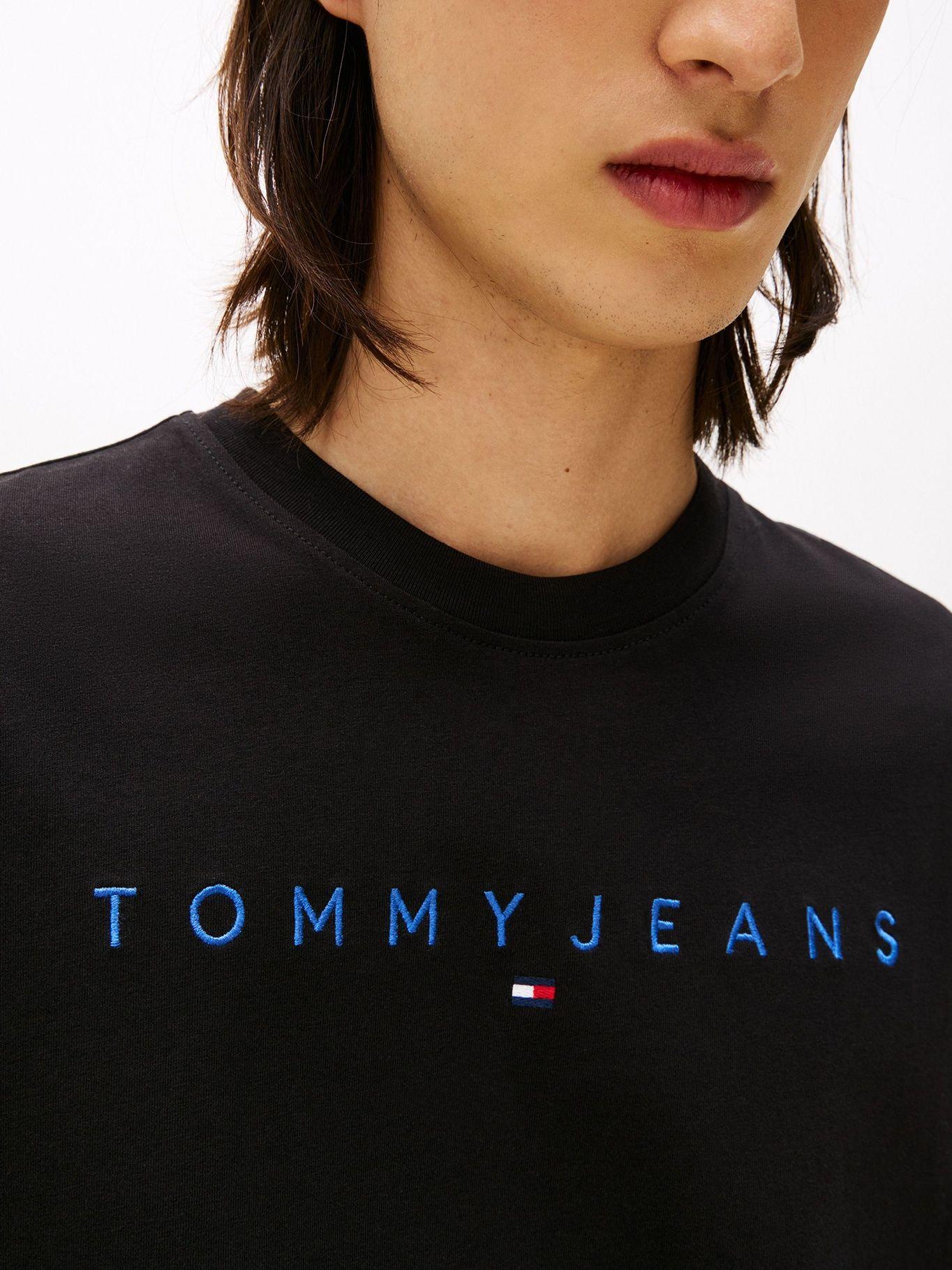 Polera Con Logo Lineal Negro Tommy Jeans-3