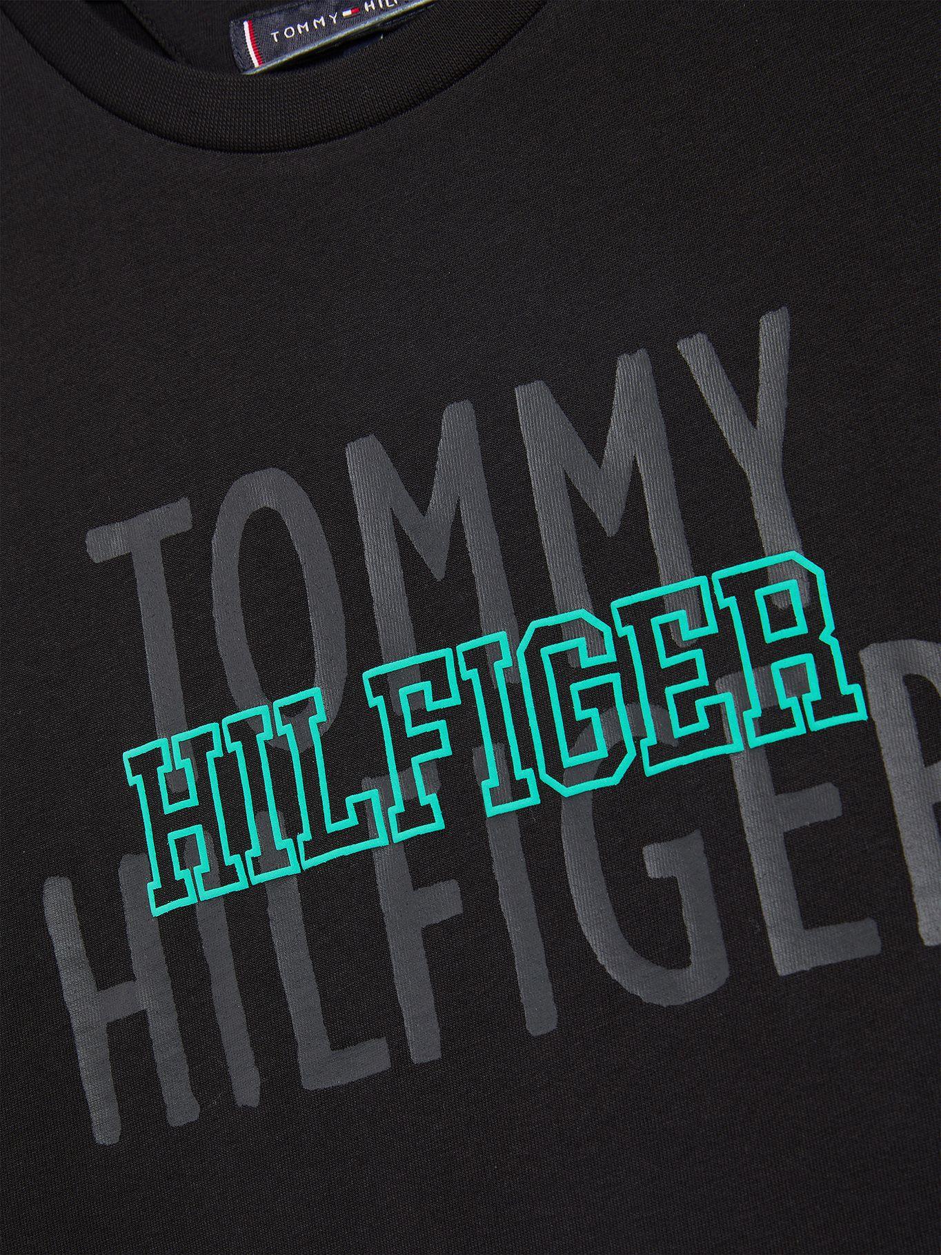Polera De Niño De Algodón Con Logo Negro Tommy Hilfiger-2